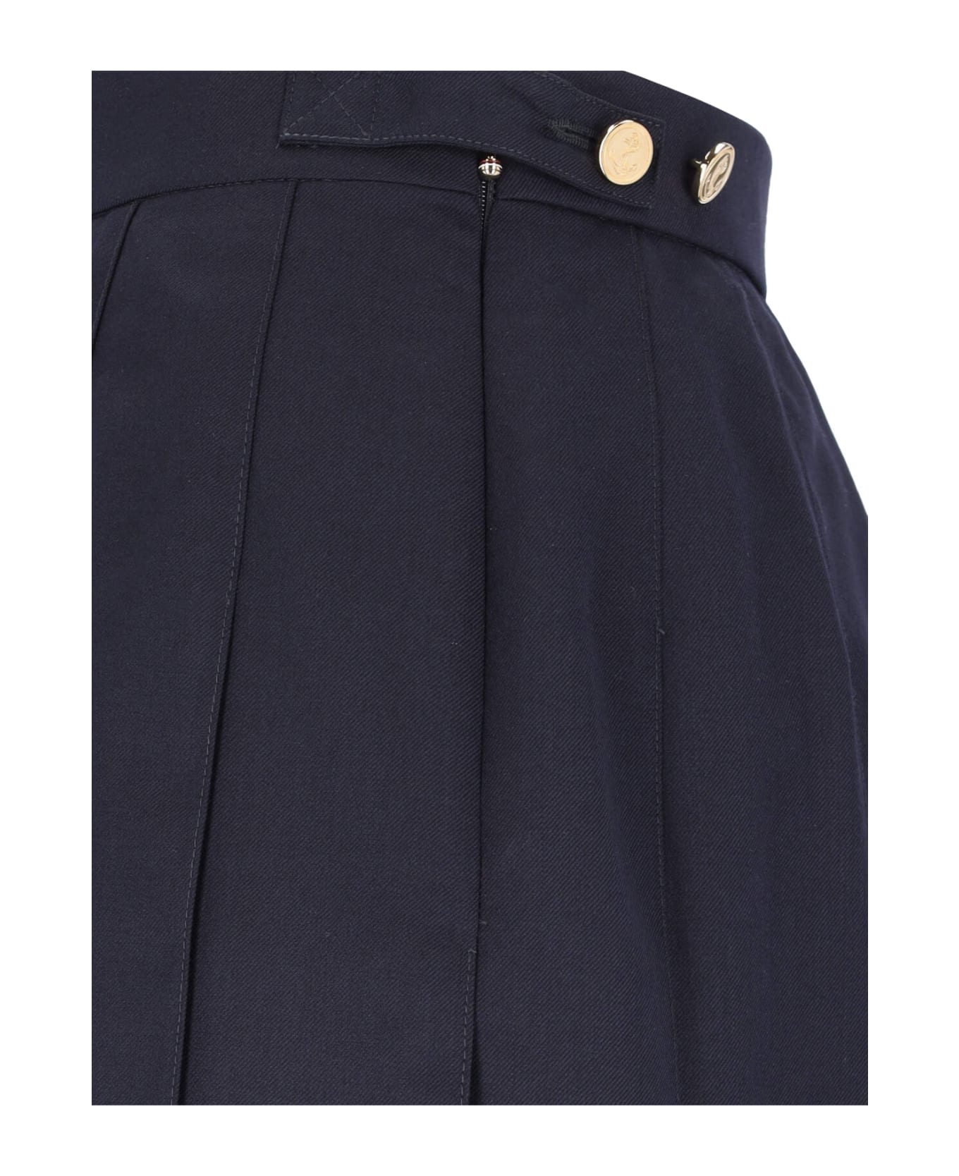 Thom Browne Pleated Mini Skirt - Blue