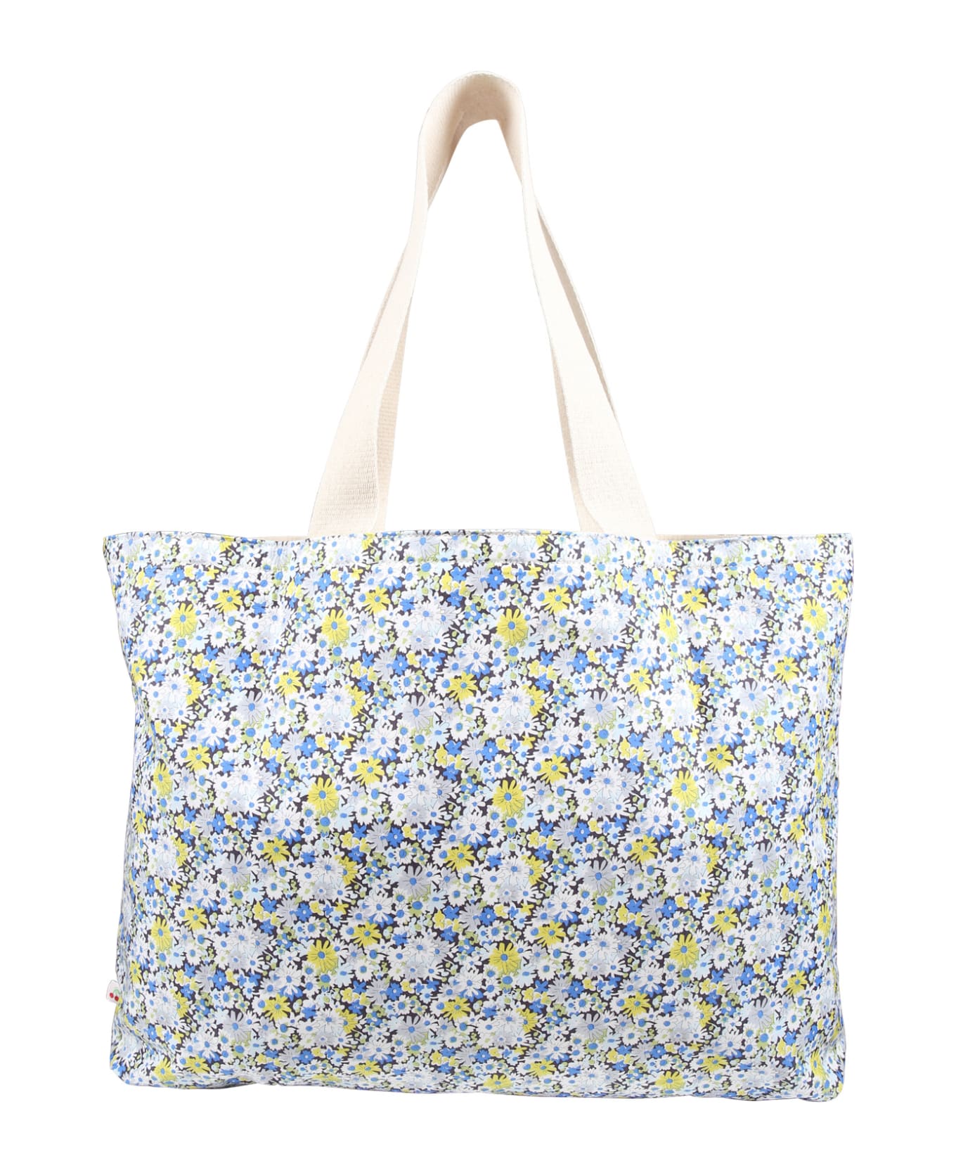 Bonpoint Sky Blue Casual Bag With Floral Print - Light Blue