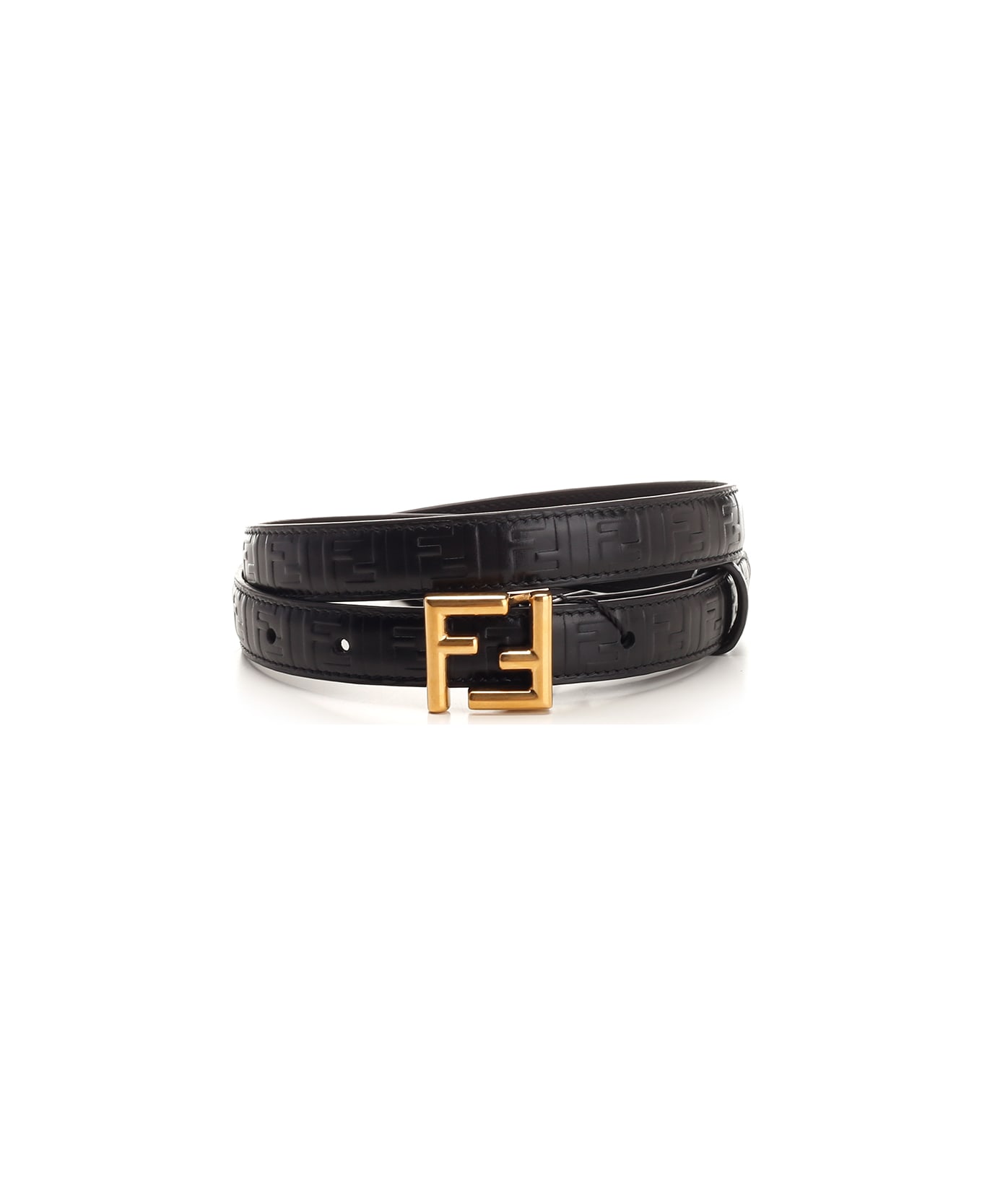 Fendi Belt With Ff Logo Buckle - Black