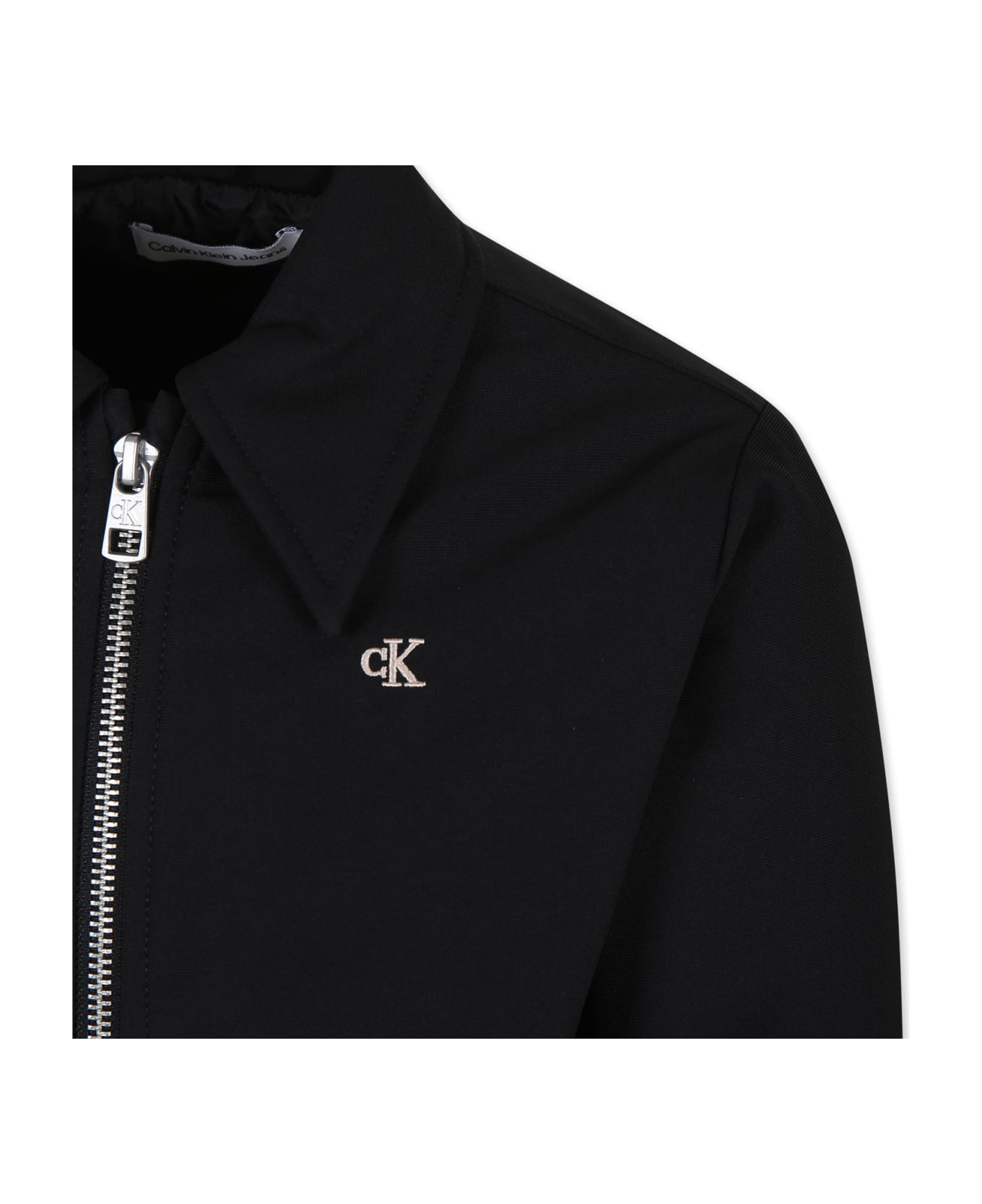 Calvin Klein Black Jacket For Boy With Logo - Black