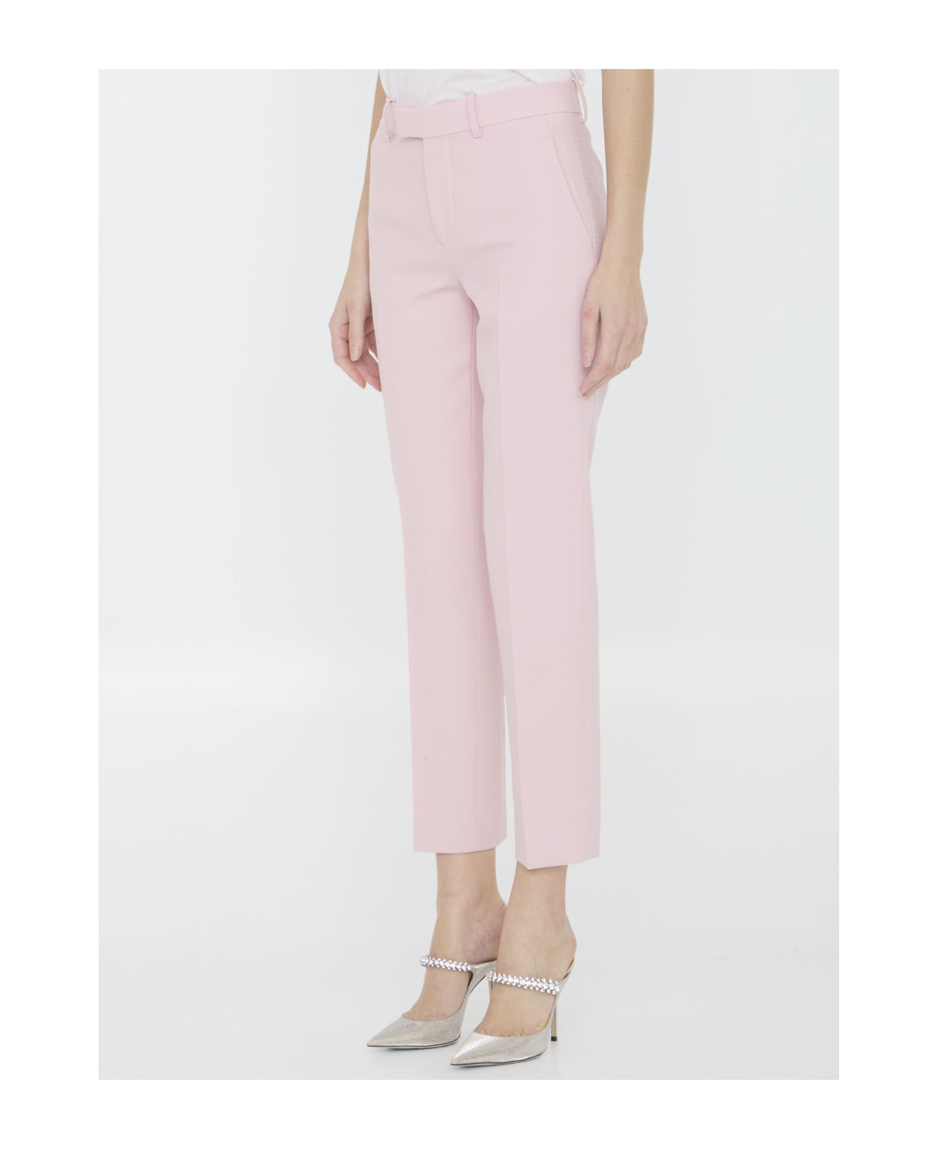 Burberry Wool Tailored Trousers - Cameo