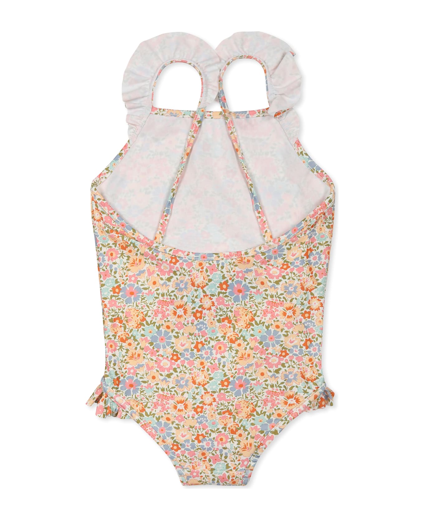 Bonpoint Multicolor Swimsuit For Baby Girl With Floral Print - Multicolor