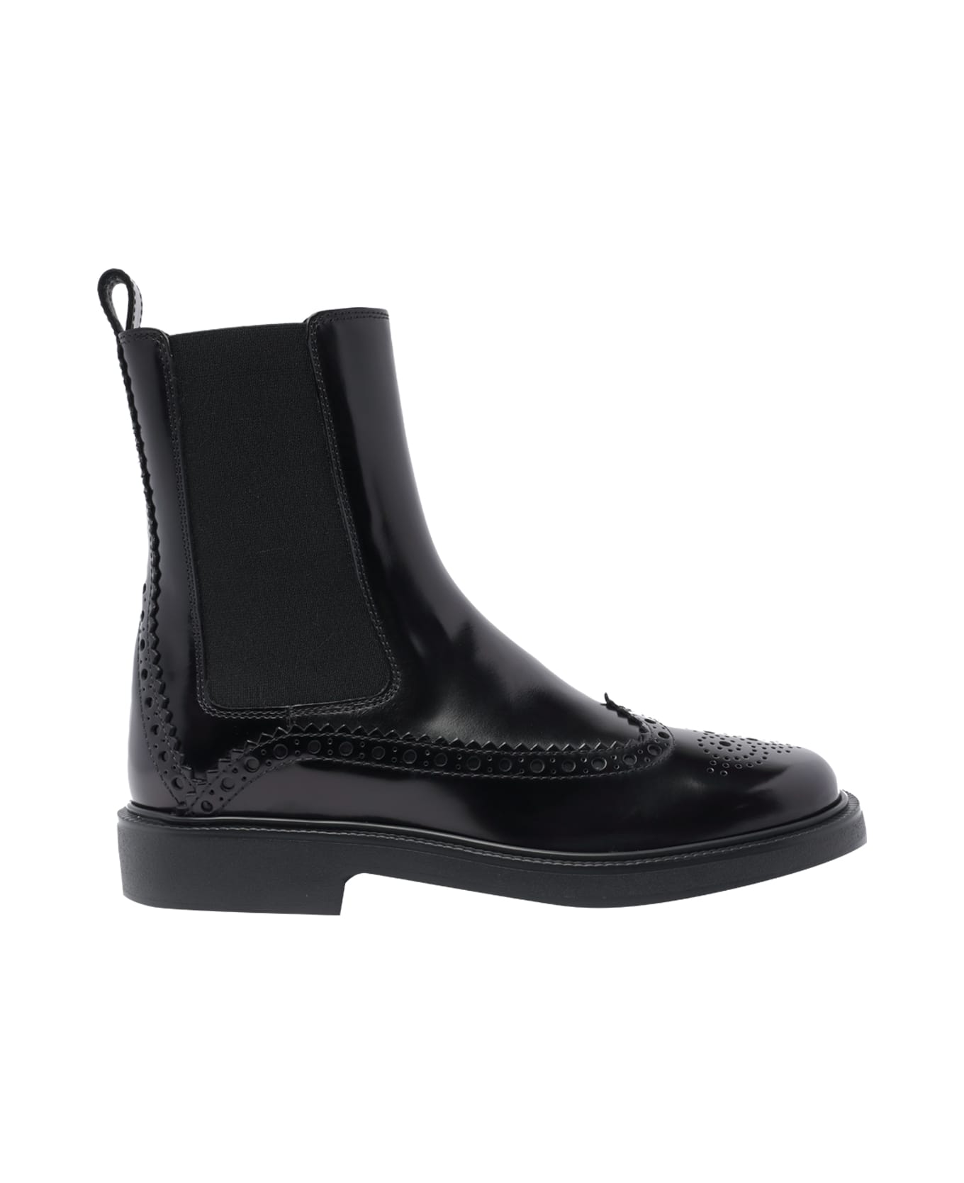 Tod's Leather Booties - Black