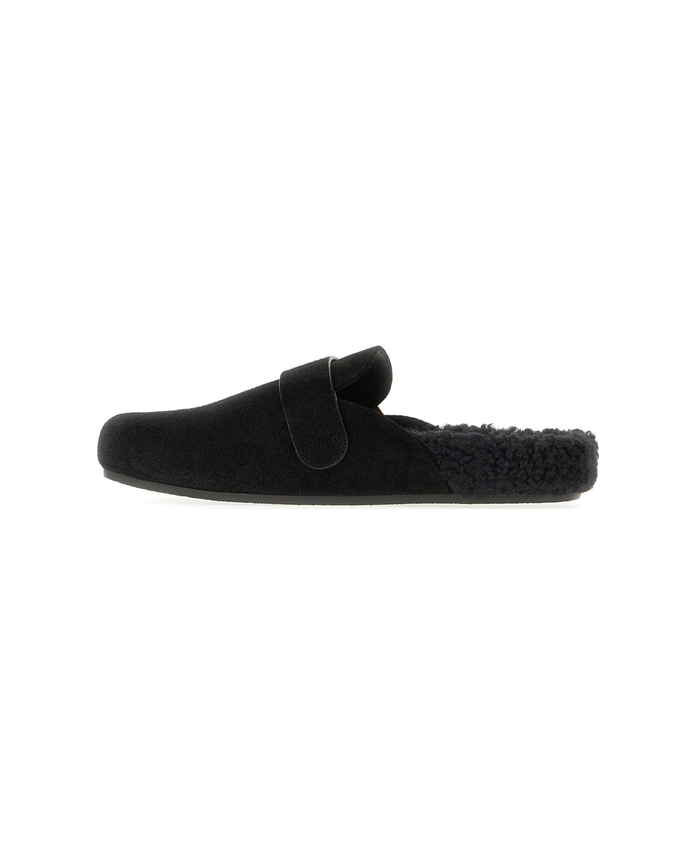 Tory Burch Black Suede Mellow Slippers - PERFECT BLACK PERFECT BLACK