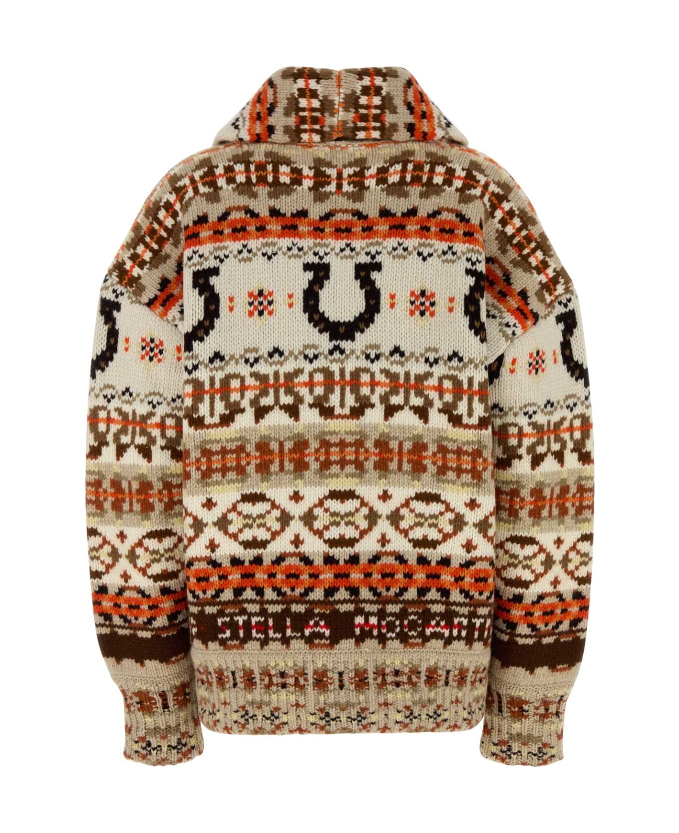 Stella McCartney Embroidered Wool Fair Isle Oversize Cardigan - MULTICOLOR 1