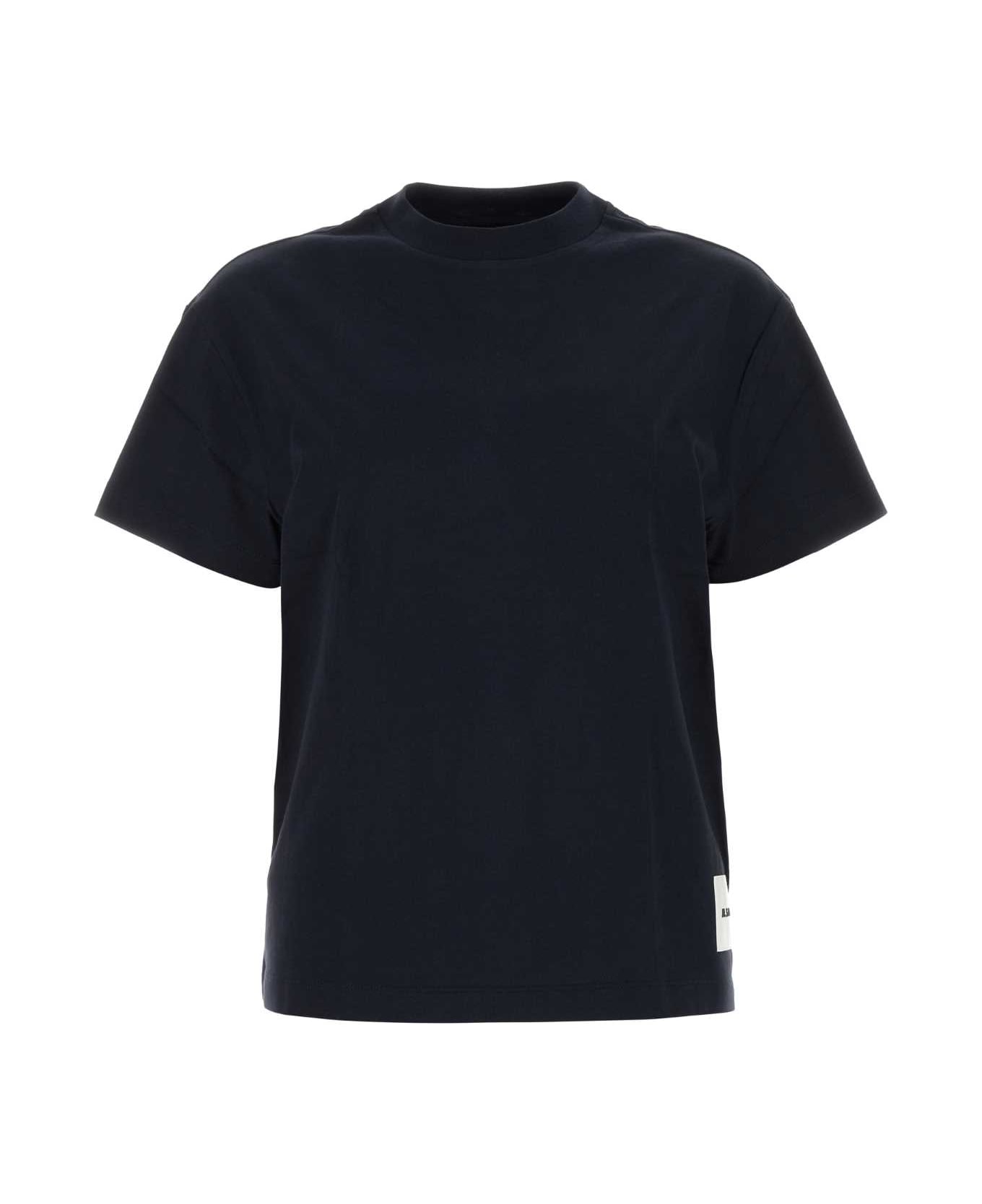 Jil Sander Midnight Blue Cotton T-shirt Set - 402