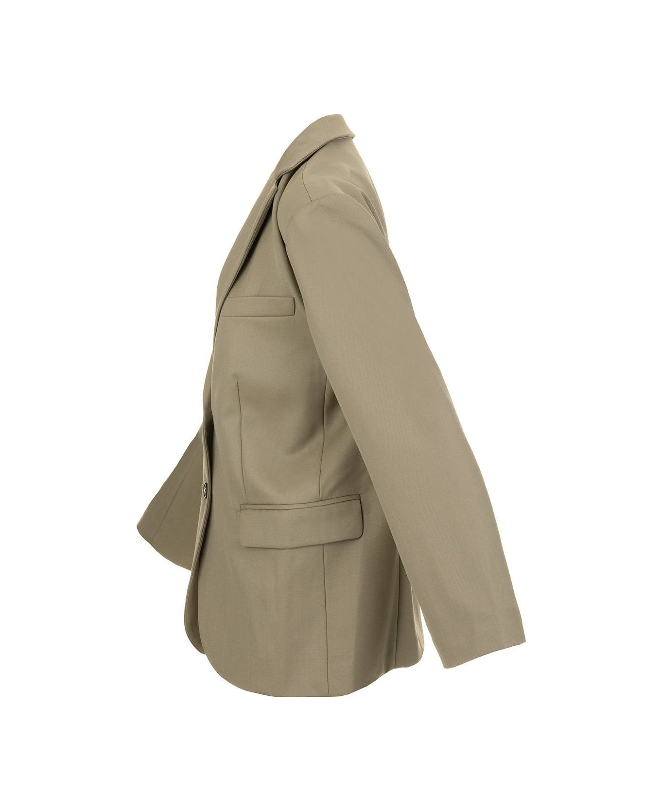 Anine Bing Quinn Buttoned Oversize Blazer - GREEN