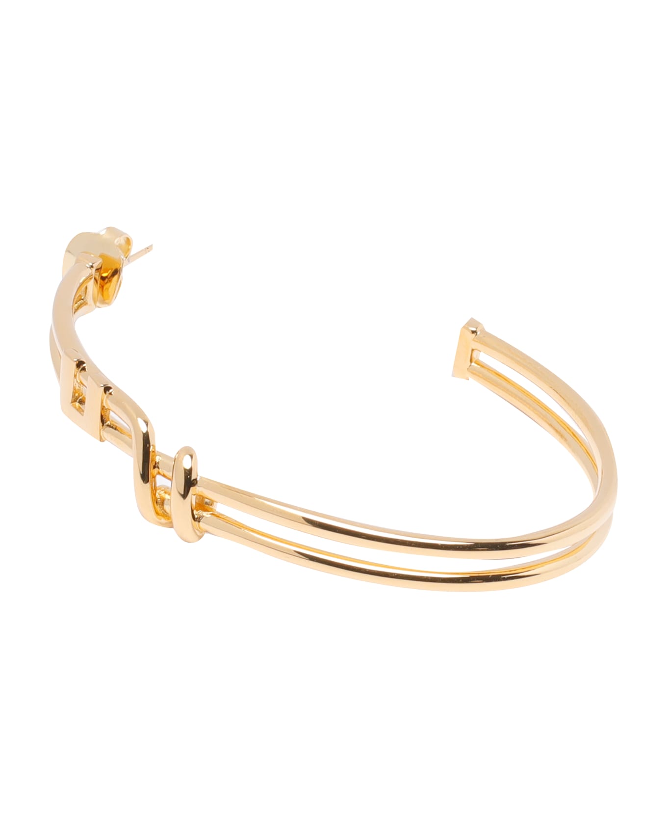 Elisabetta Franchi Logo Earrings - Golden