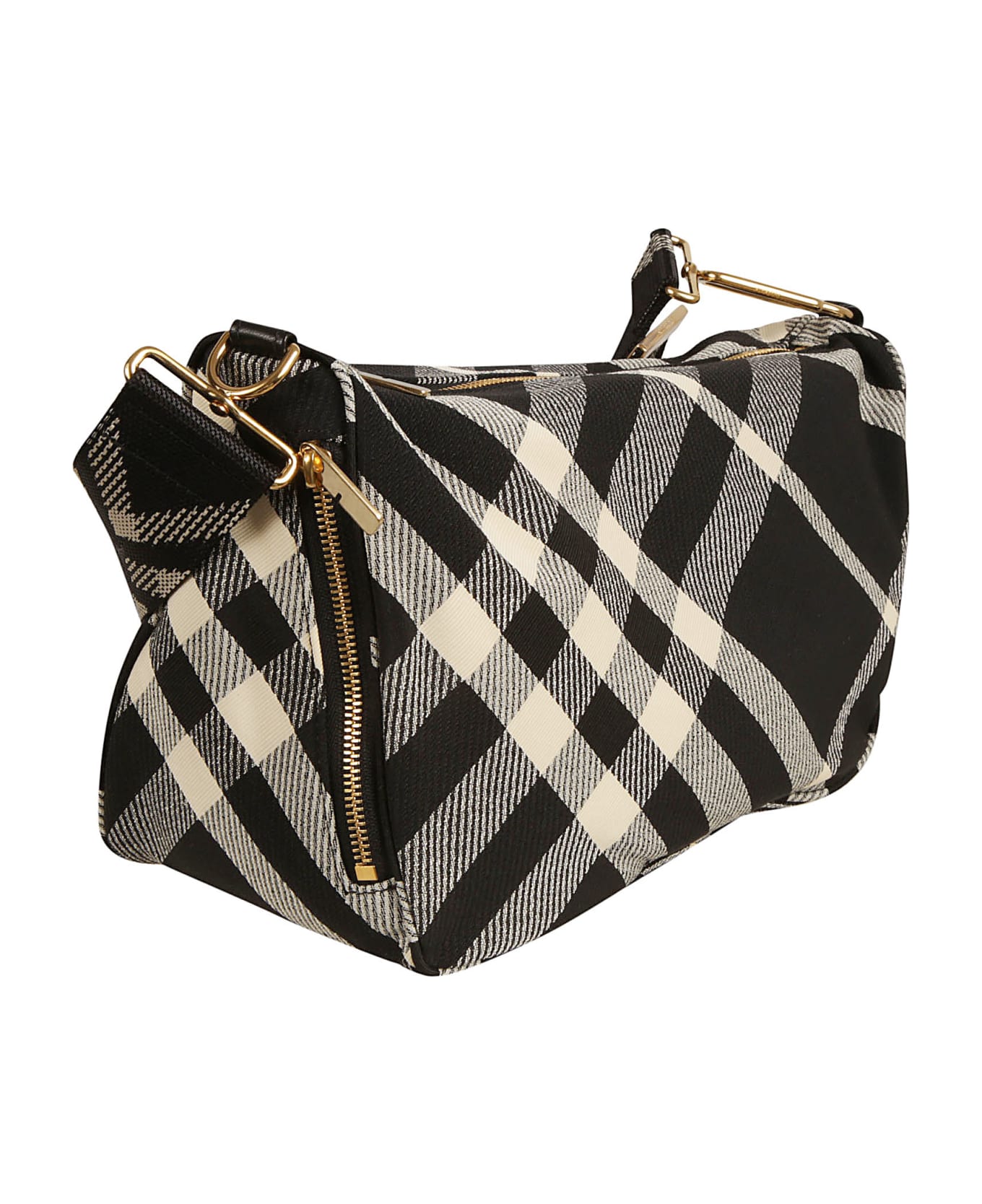 Burberry Shield Messenger Crossbody Bag - Black/Calico