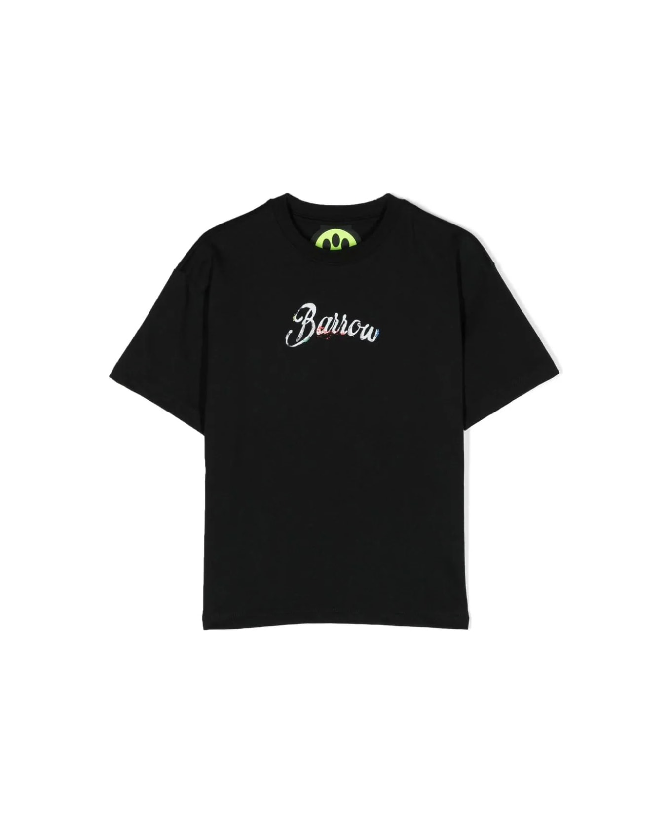 Barrow Black T-shirt With Lettering Logo - Black Tシャツ＆ポロシャツ
