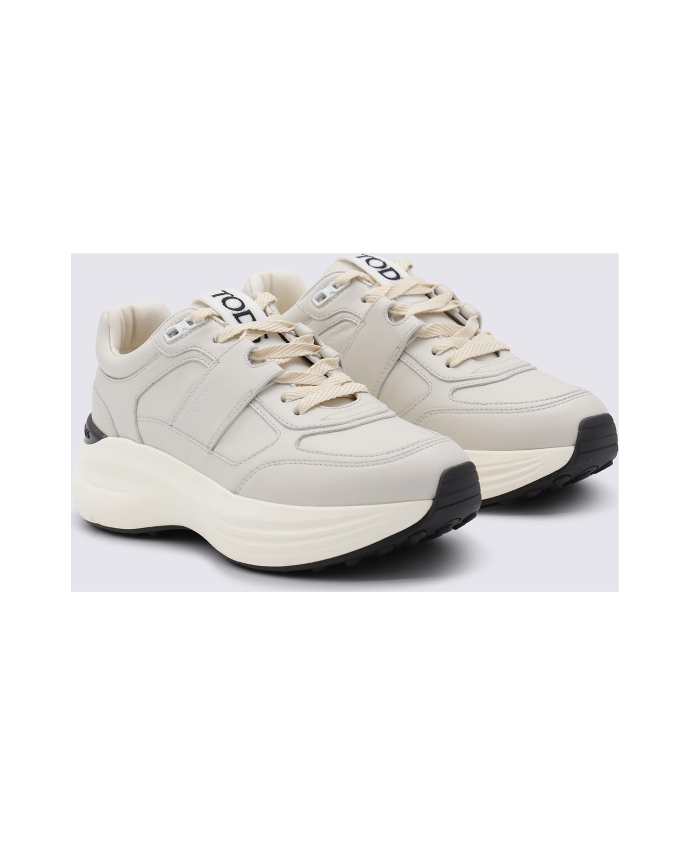 Tod
s White Leather Sneakers - White
