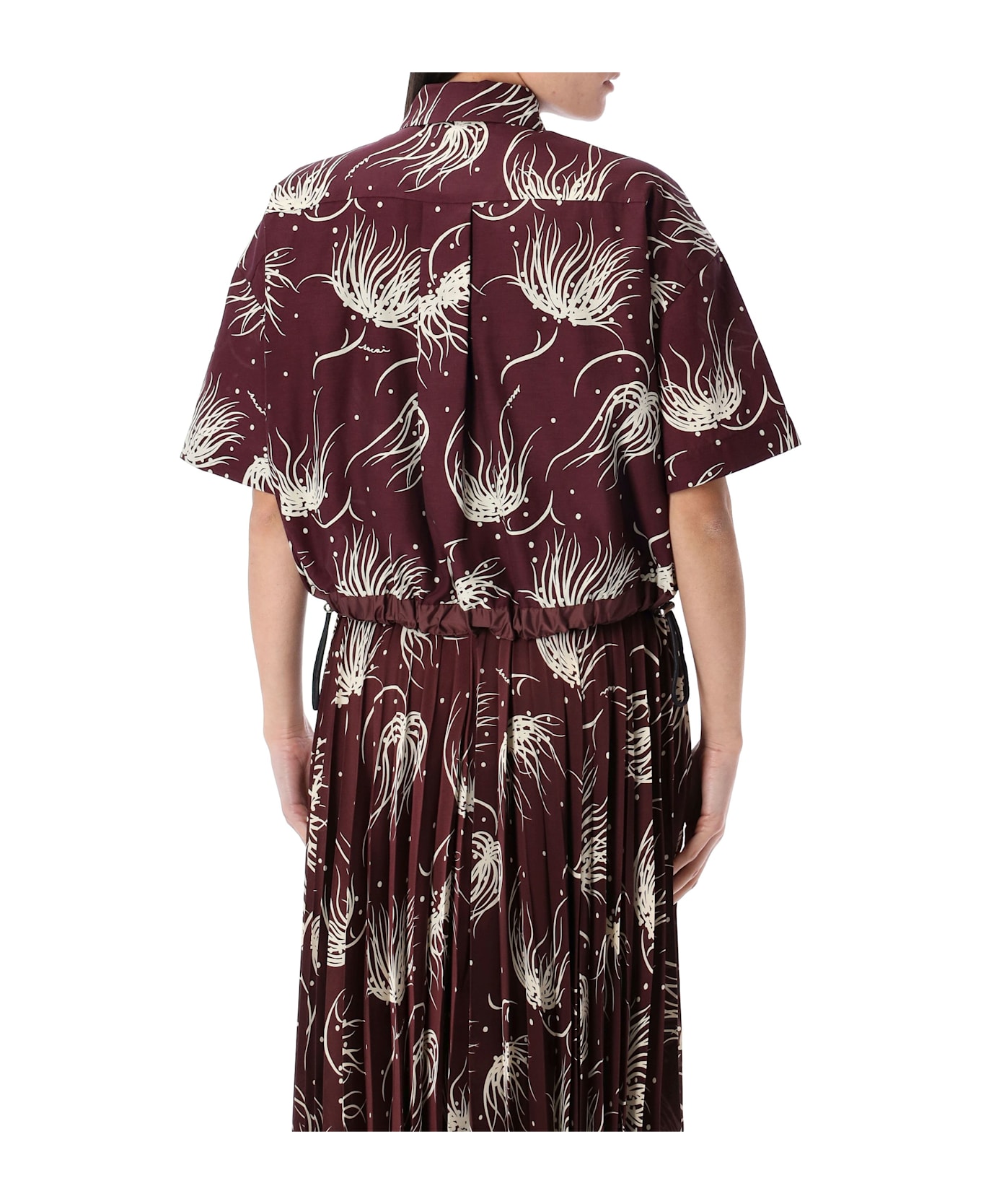 Sacai Printed Shirt - BURGUNDY シャツ