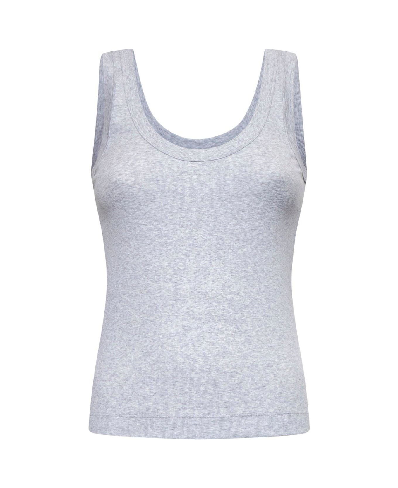 Brunello Cucinelli Sleeveless Ribbed Tank Top - GREY