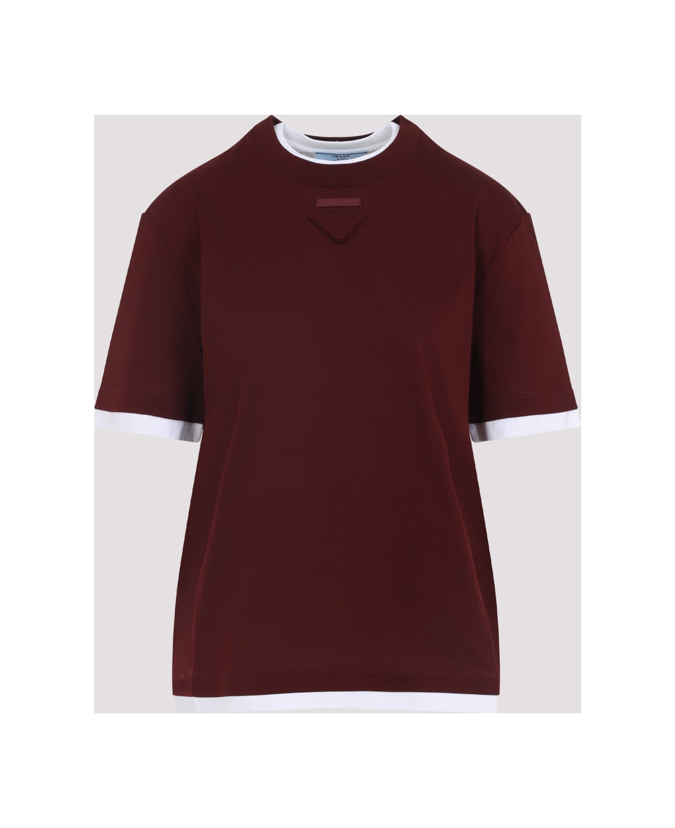 Prada Crew Neck T-shirt - Amaranto