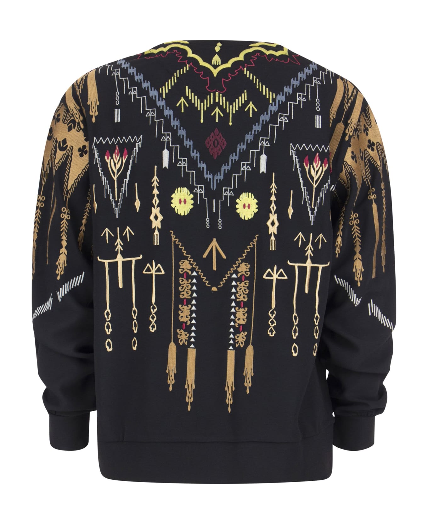 Etro Crew-neck Sweatshirt With Embroidery - Black