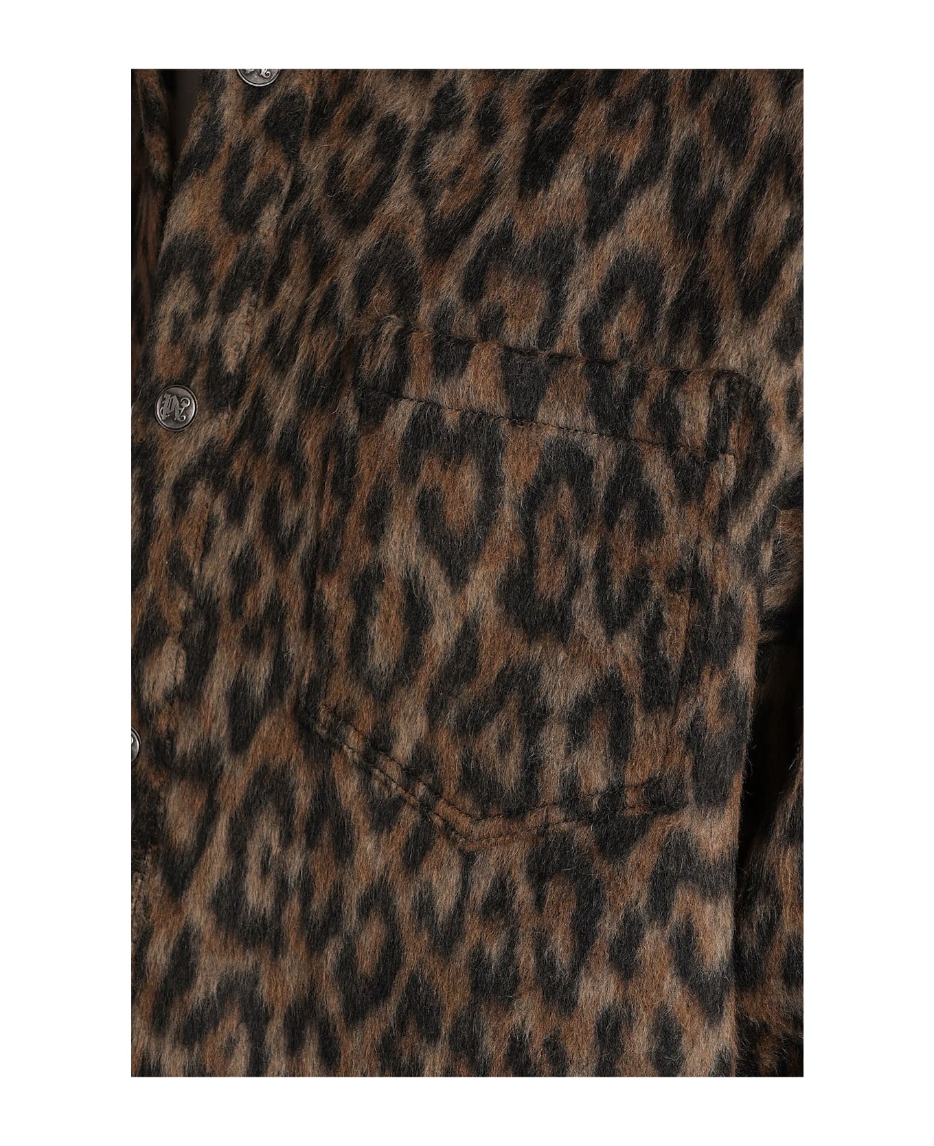 Palm Angels Casual Jacket In Animalier Acrylic - Animalier