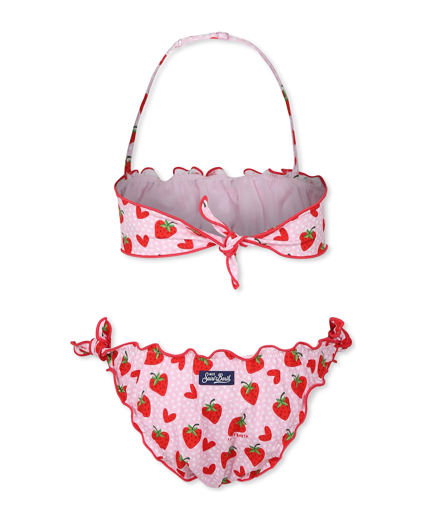 MC2 Saint Barth Pink Bikini For Girl With Strawberries - Pink