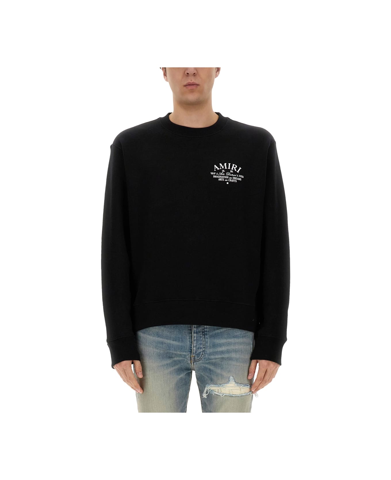 AMIRI "arts District Crew" Sweatshirt - BLACK