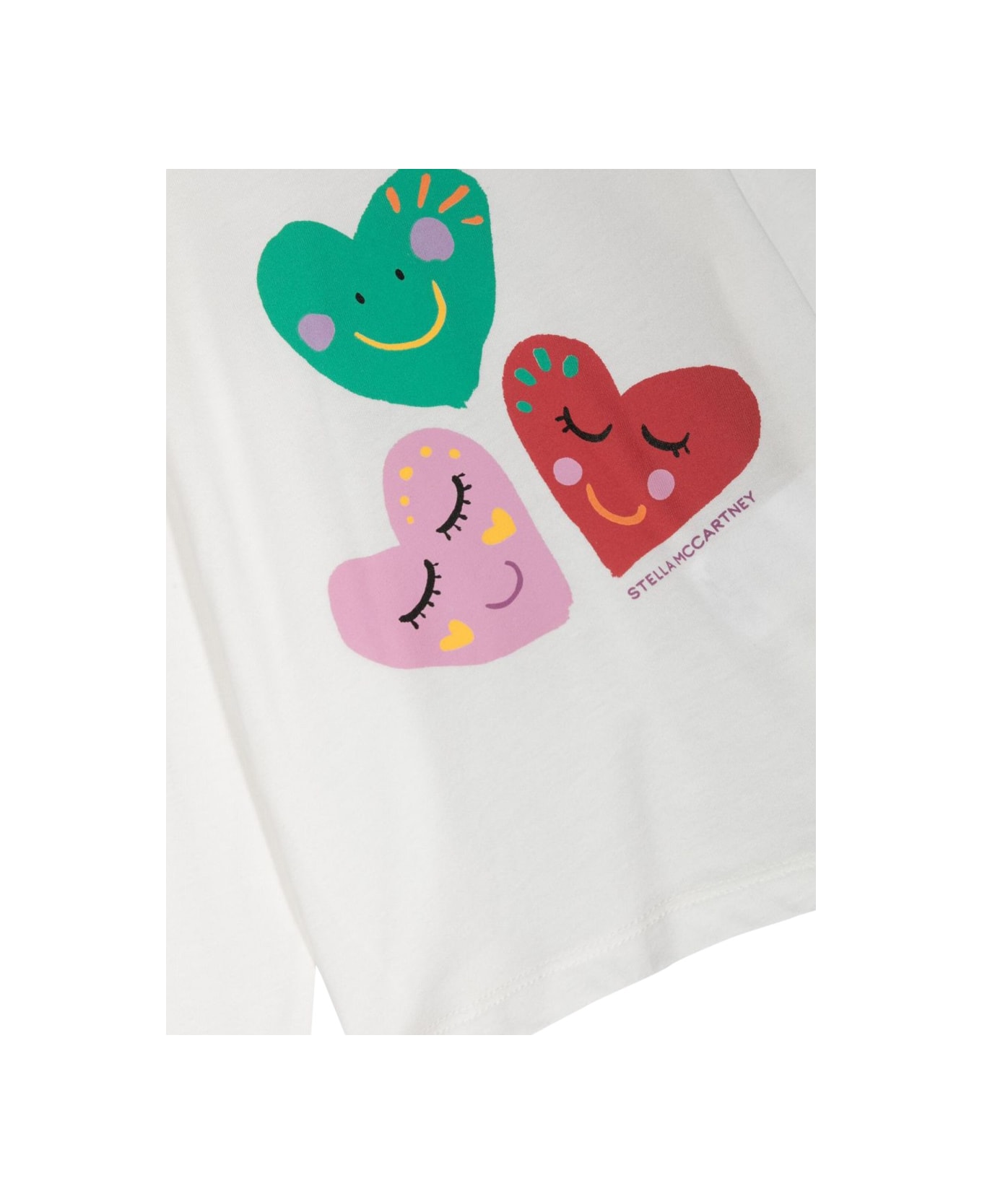 Stella McCartney Kids T-shirt Ml Hearts - WHITE Tシャツ＆ポロシャツ