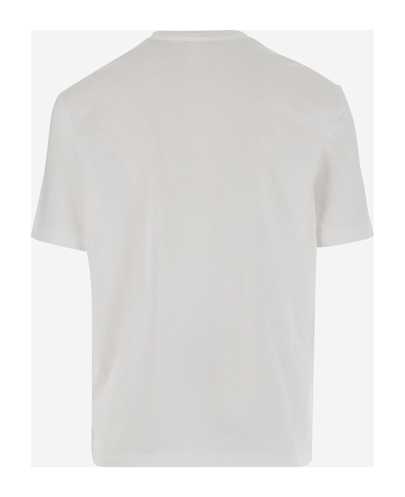 Versace Cotton T-shirt With Logo - Red