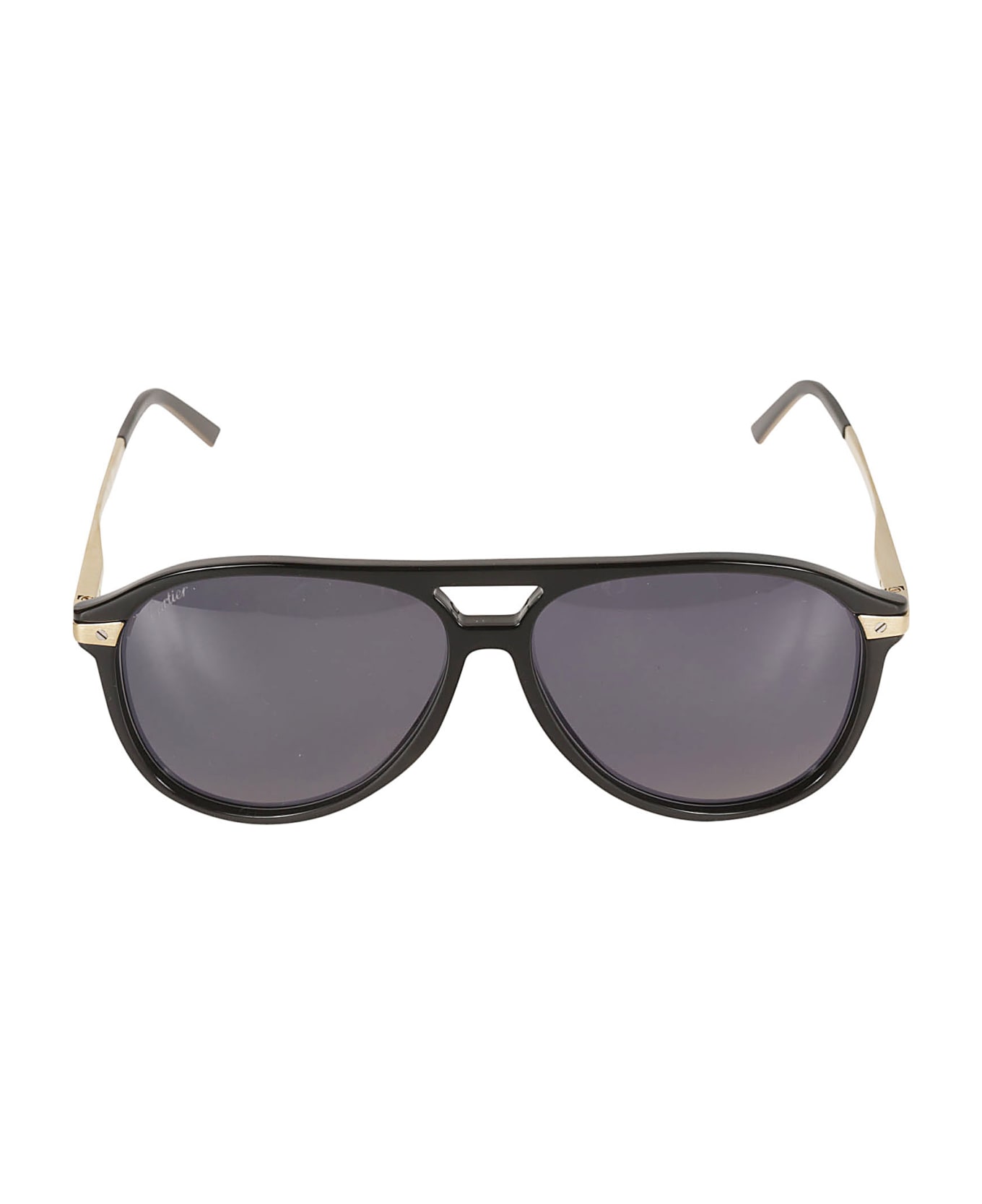 Cartier Eyewear Aviator Thick Sunglasses - Gold/Black