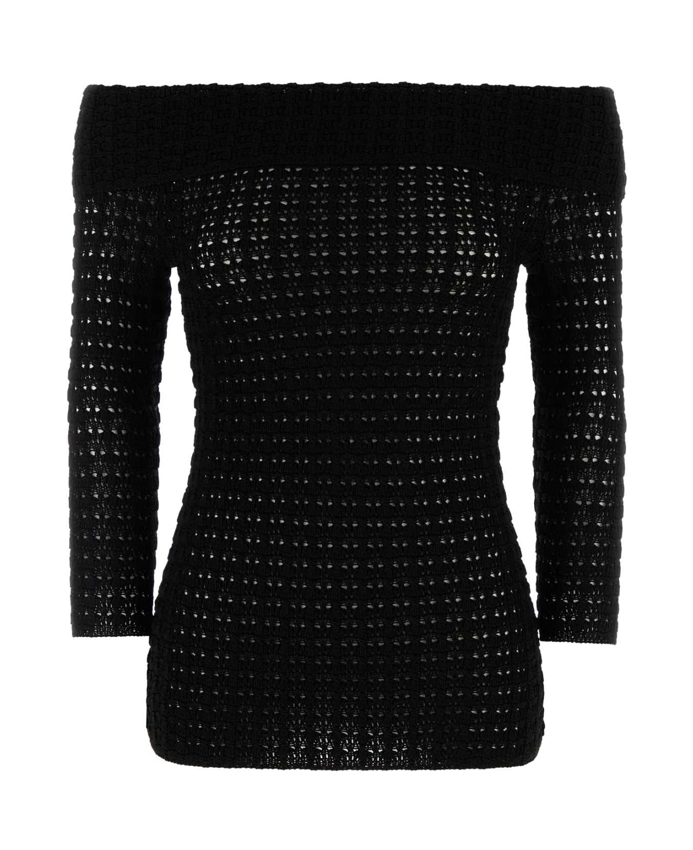 Isabel Marant Black Crochet Dermotte Sweater - BLACK
