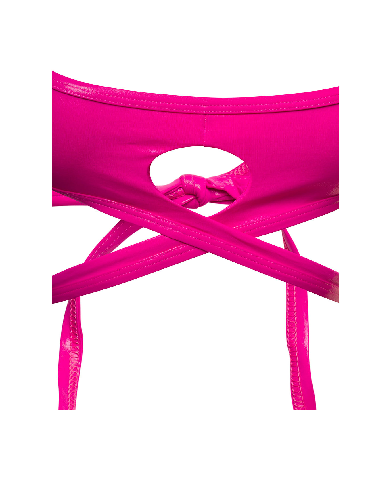 The Attico Cut-out Wraparound Bikini Set In Fuchsia Technical Fabric Woman - Fuxia 水着