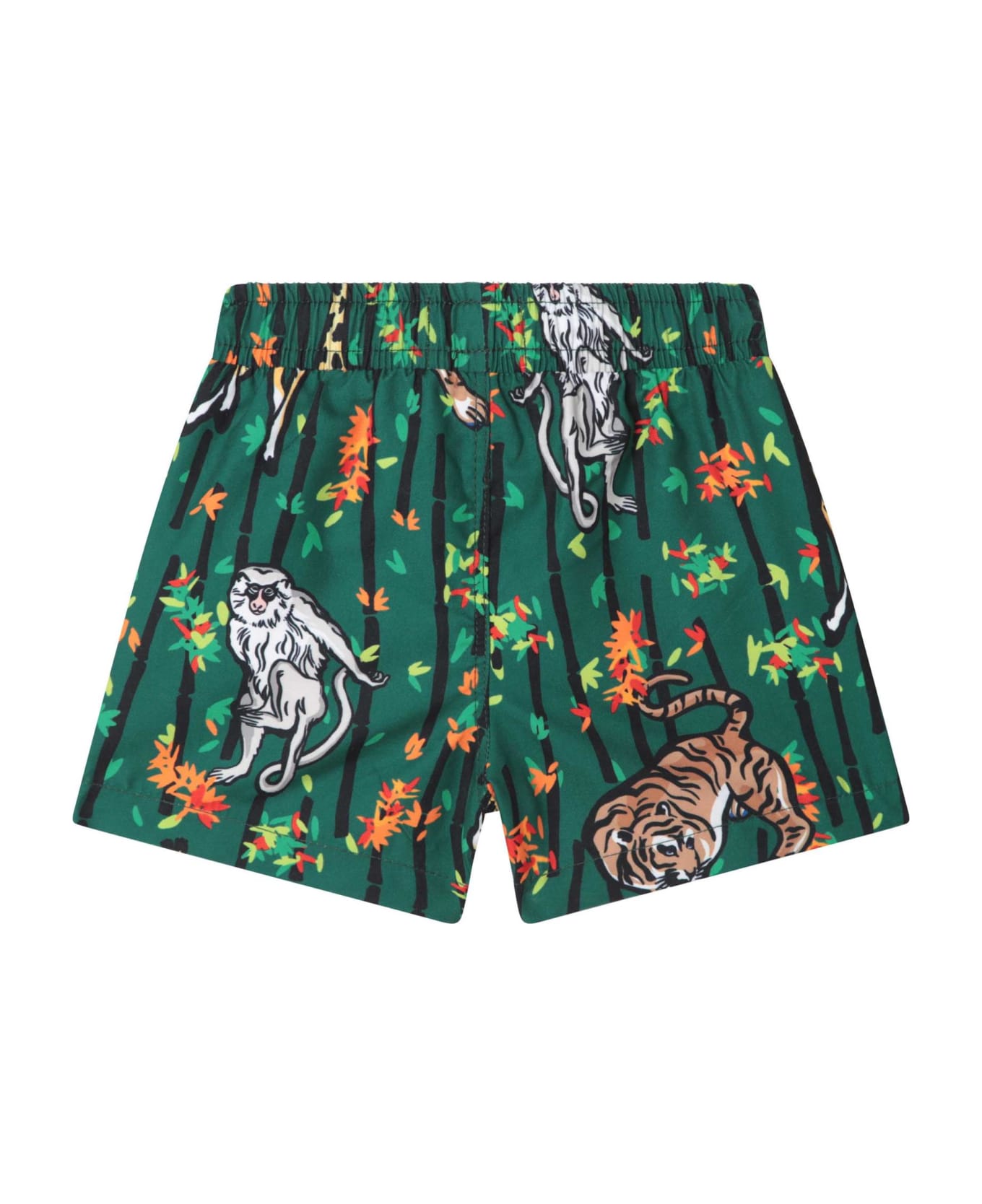 Kenzo Kids Swimsuit With Print - Green