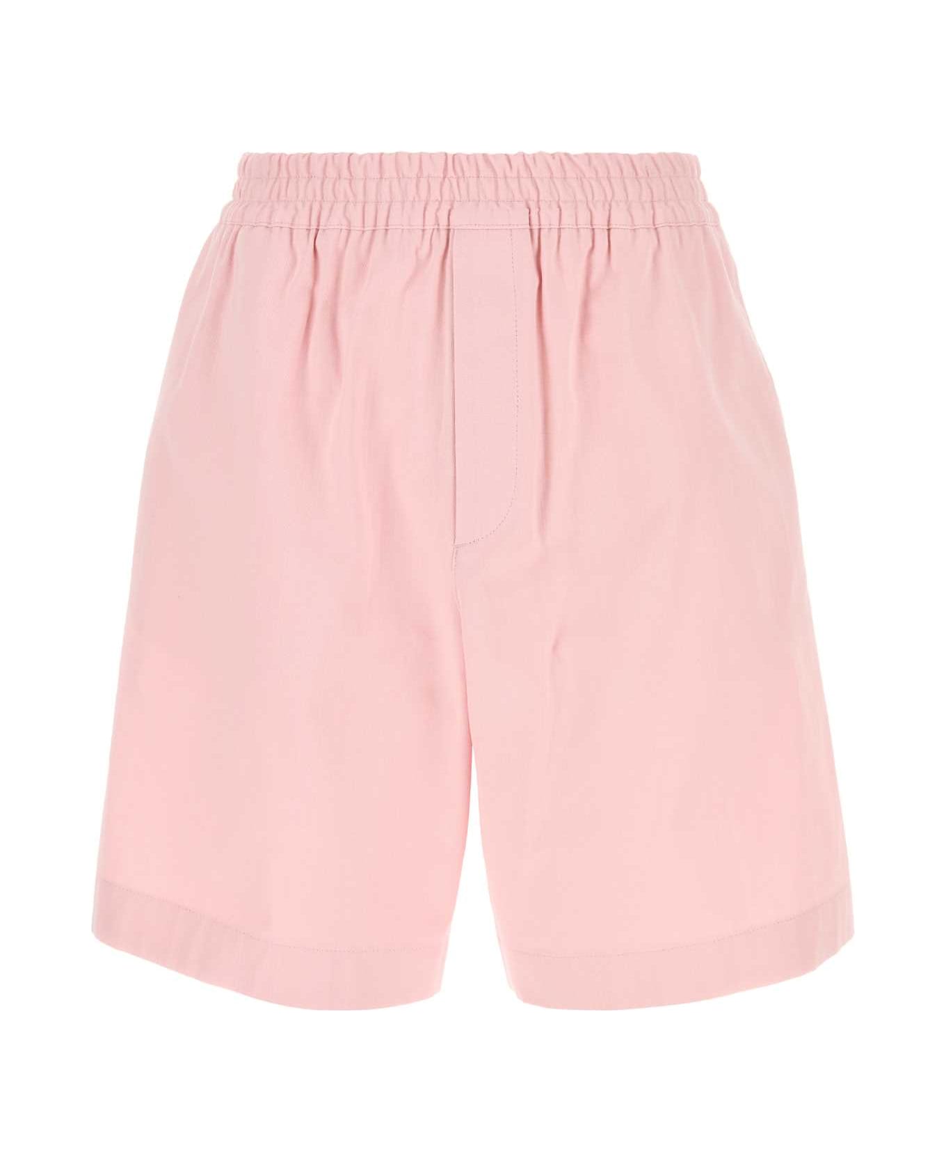 Bottega Veneta Pink Twill Bermuda Shorts - ROSE