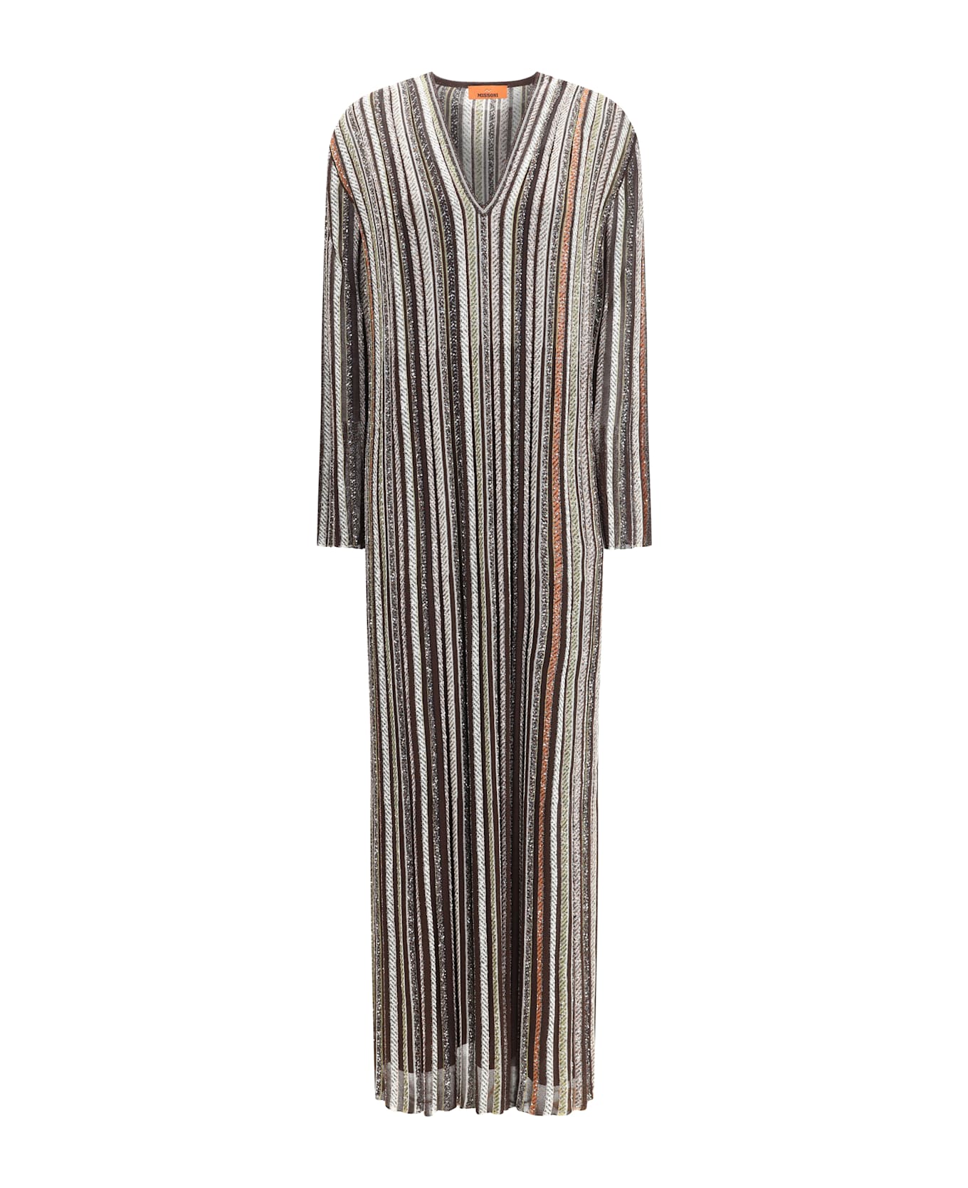 Missoni Striped Long Dress With Sequins