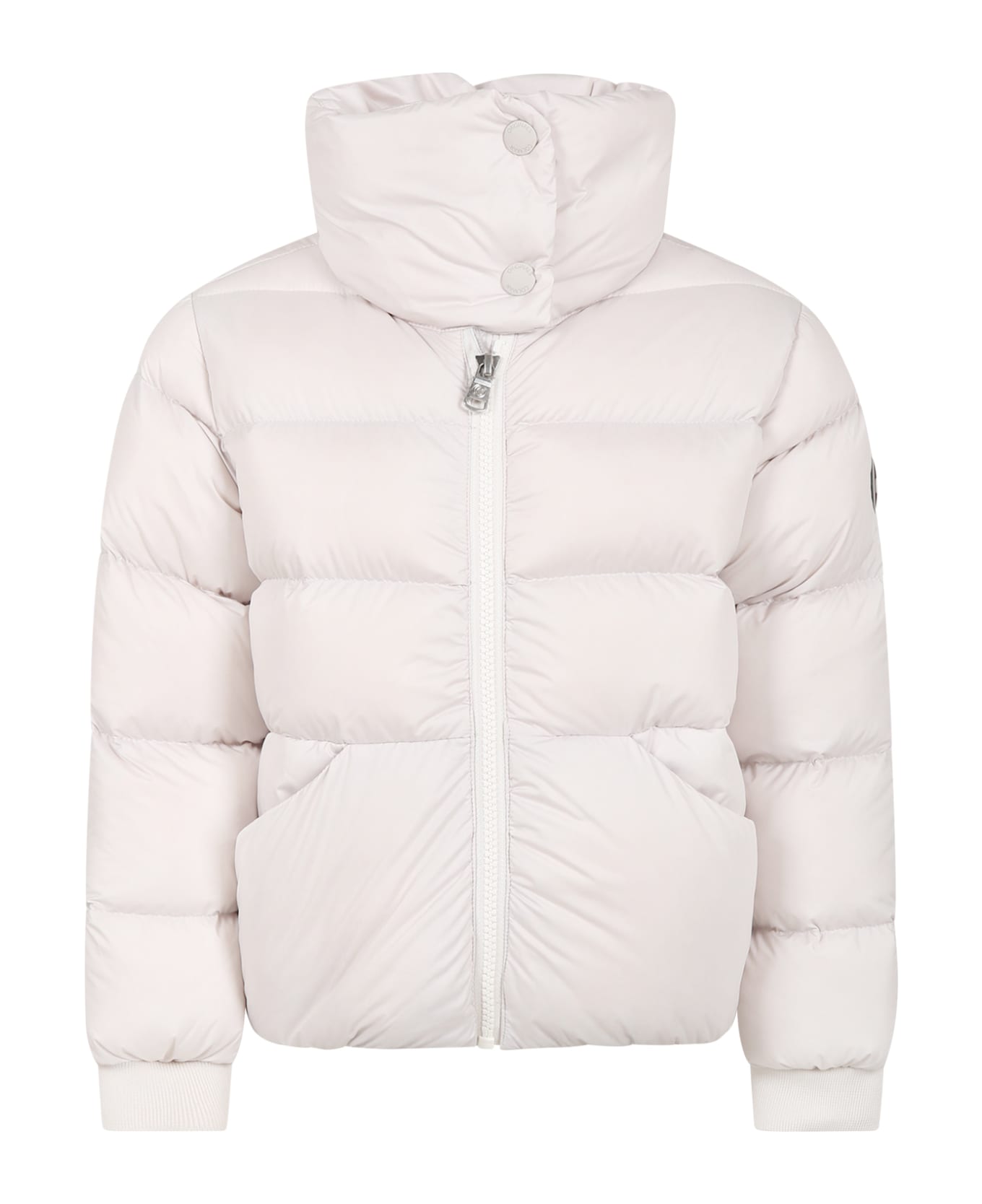 Colmar Ivory Down Jacket For Girl With Logo - White