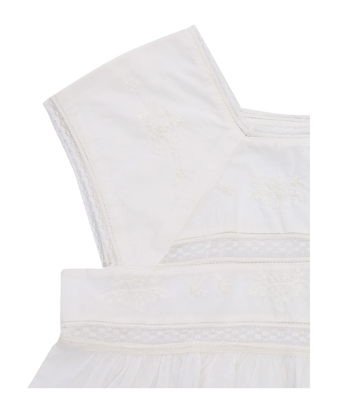 Bonpoint Sleevless White Shirt - WHITE