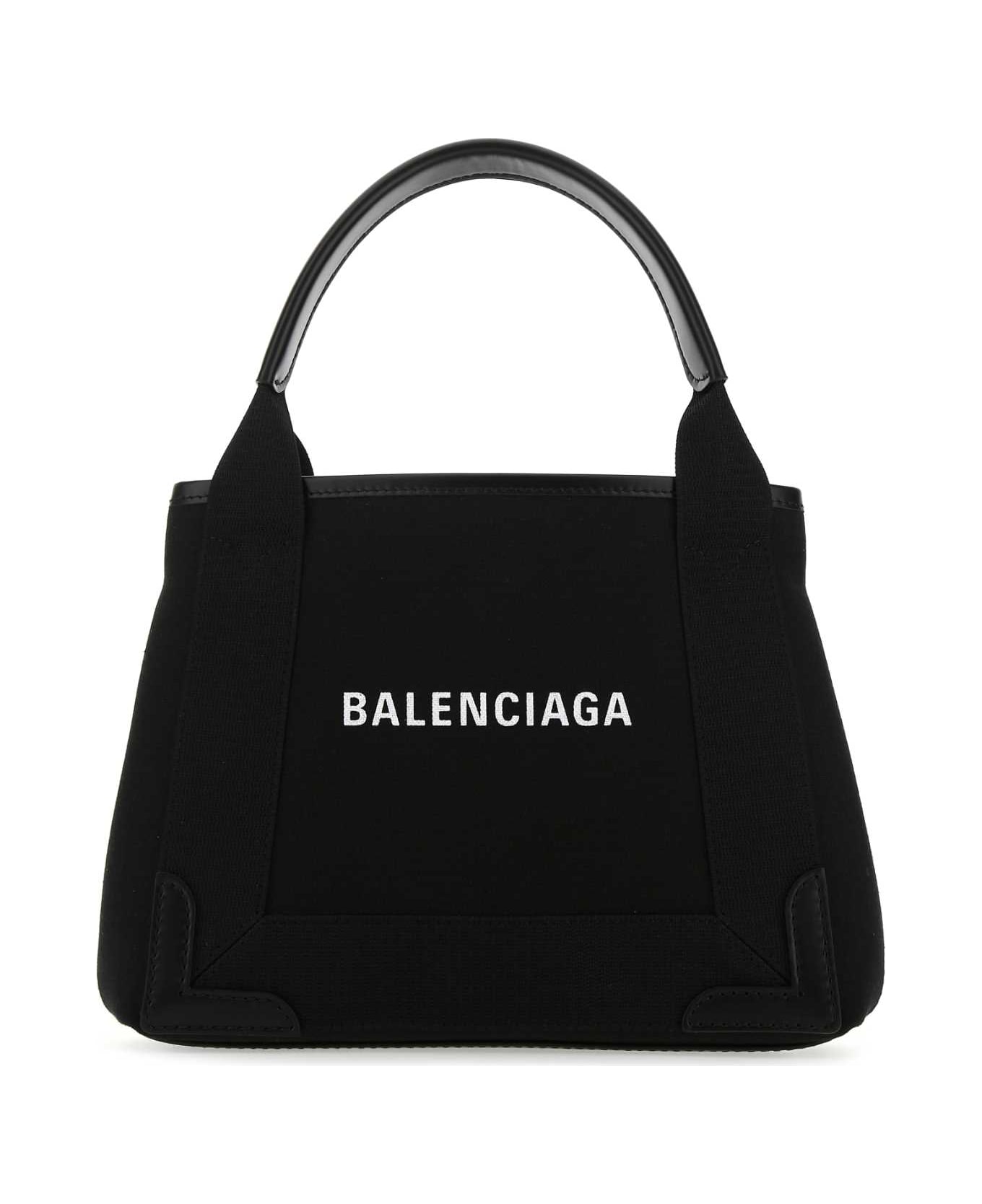 Balenciaga Black Fabric Navy Cabas Xs Handbag - 1000