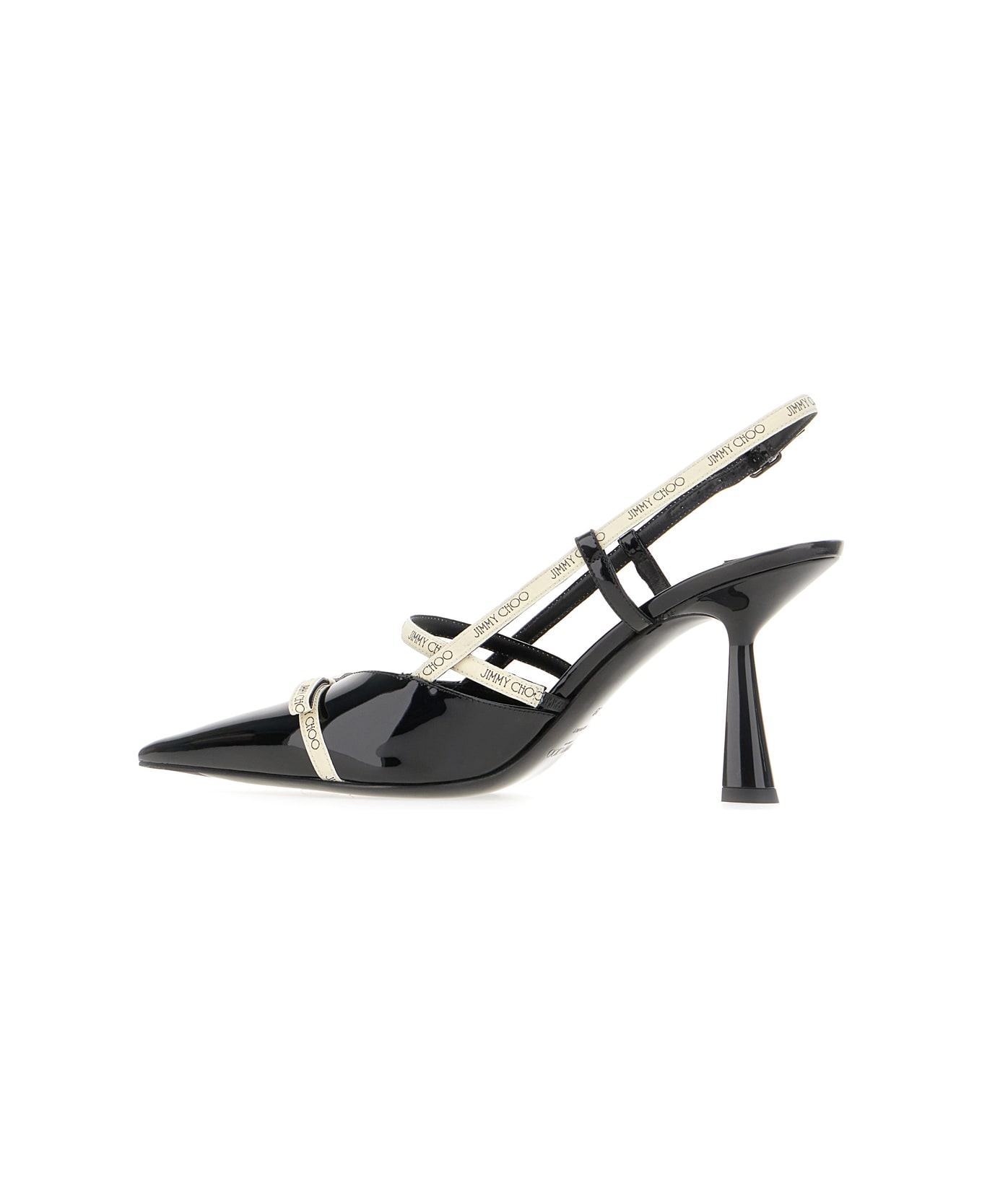 Jimmy Choo Black Leather Danica Pumps - BLACK BLACK