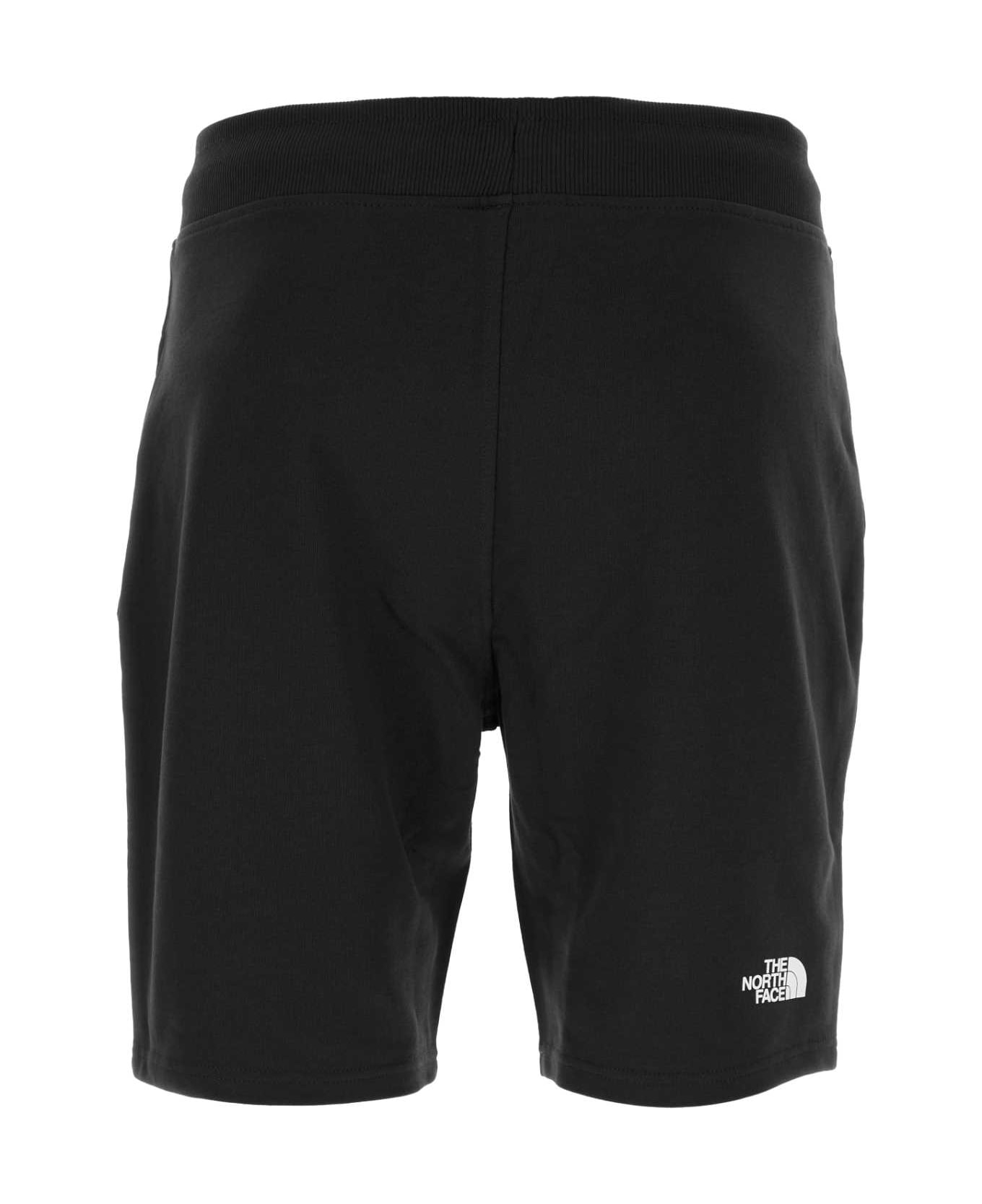 The North Face Black Cotton Bermuda Shorts - TNFBLACK