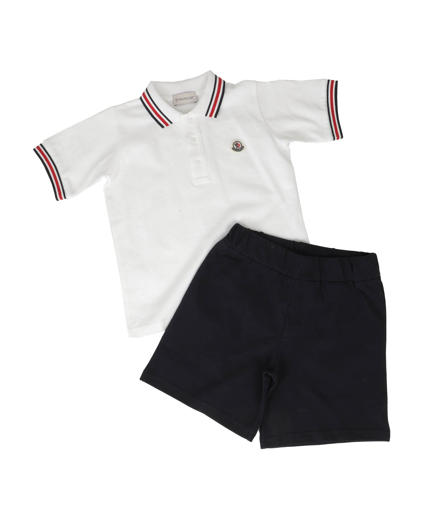 Moncler Polo E Shorts 2 Pz - Off White Tシャツ＆ポロシャツ