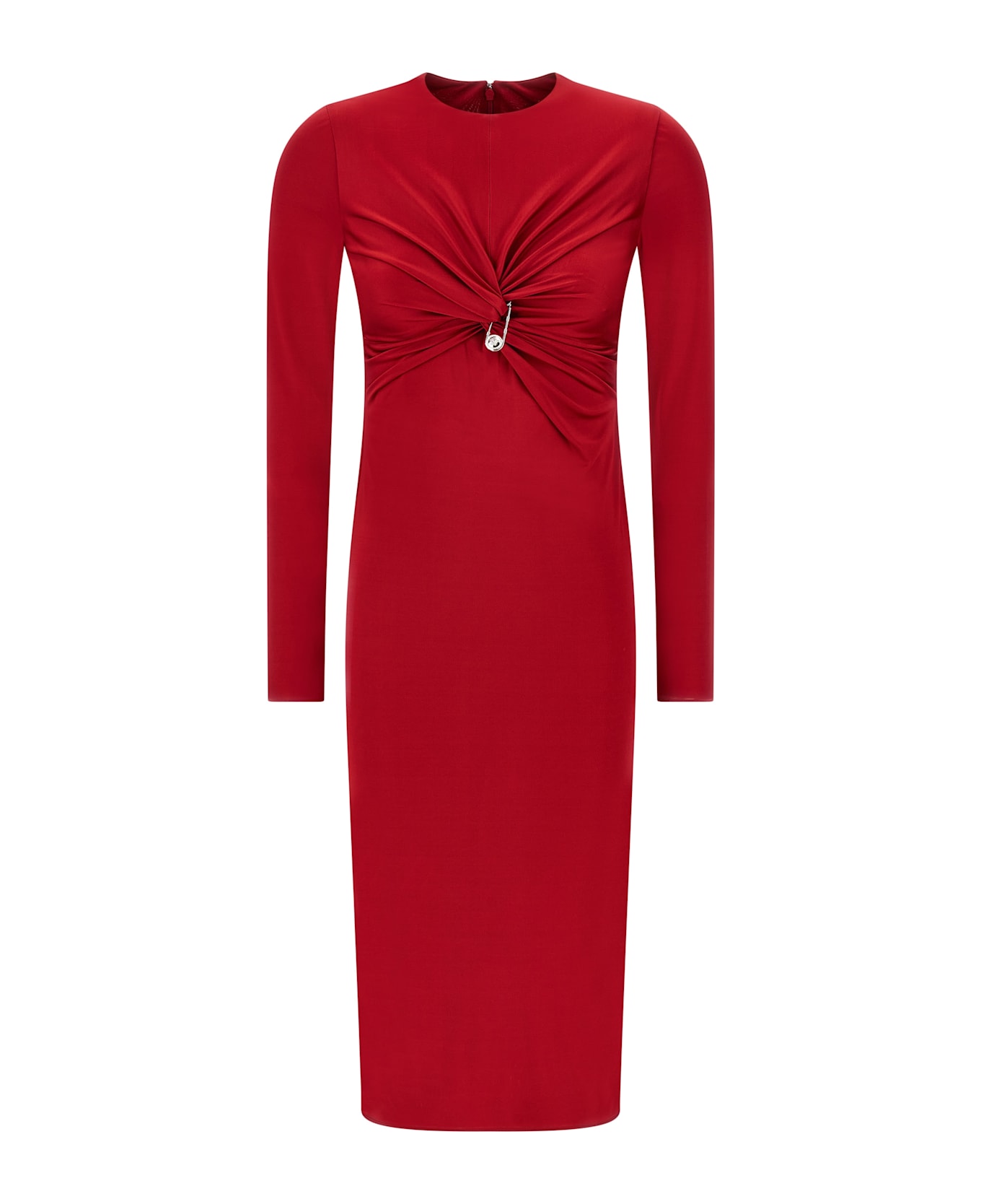 Versace 'safety Pin' Dress - Red