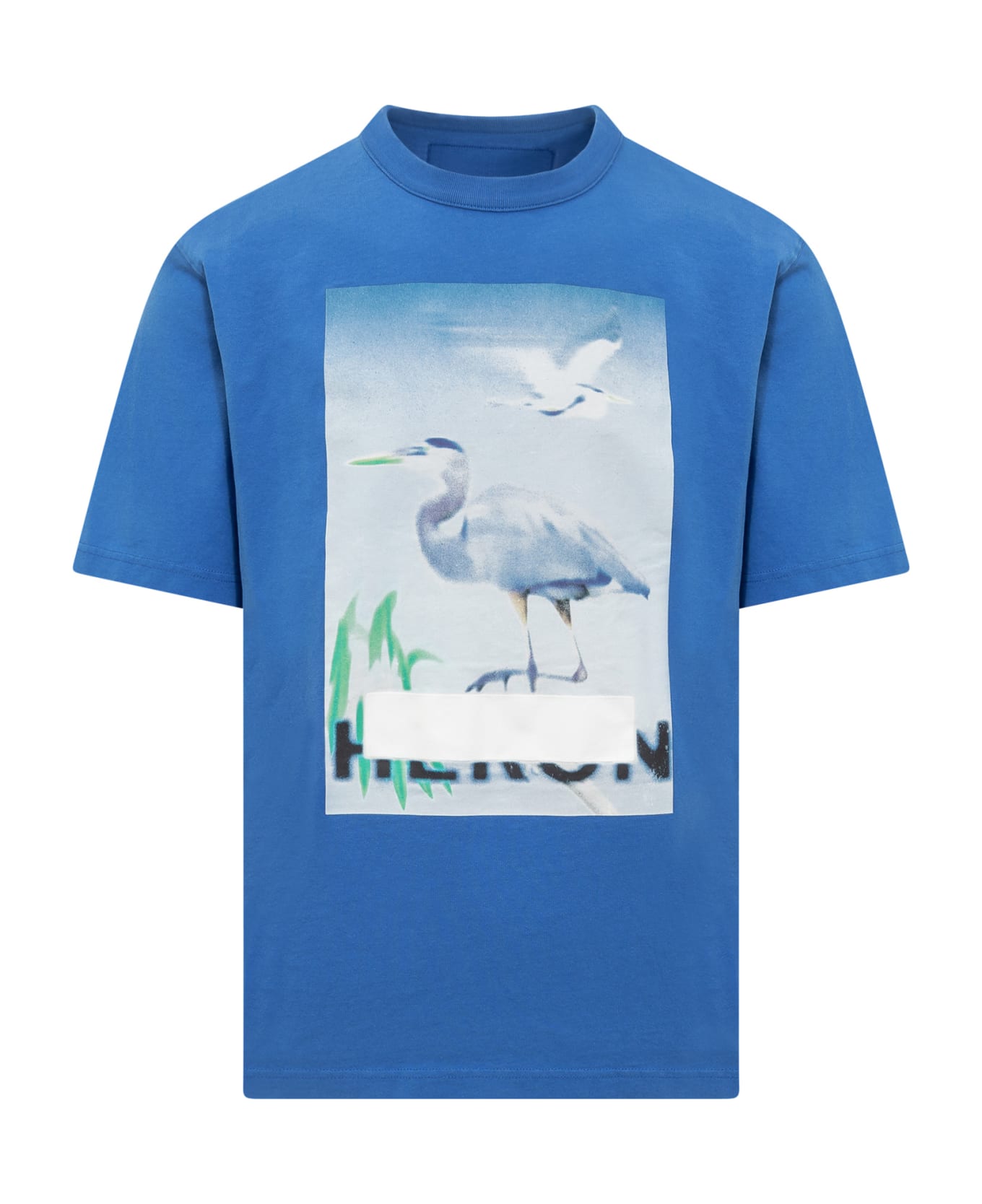 HERON PRESTON Censored Heron T-shirt - BLUE シャツ