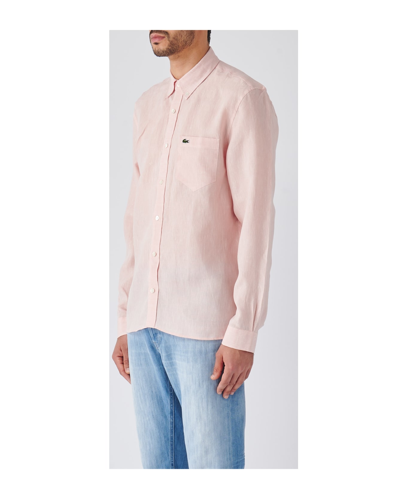 Lacoste Camicia M/l Shirt - ROSA ANTICO