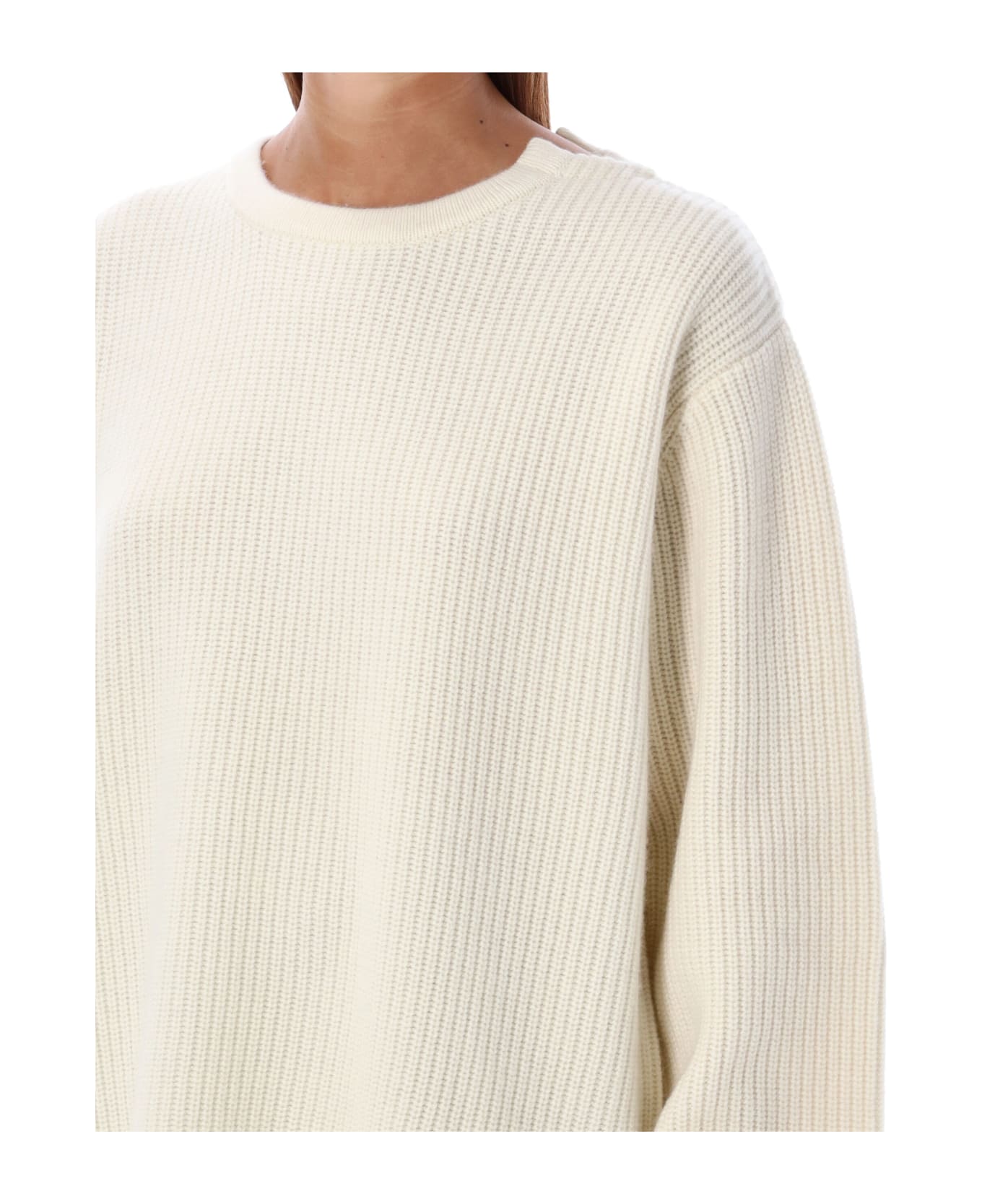 Extreme Cashmere You Rib Cashmere Sweater - CREAM