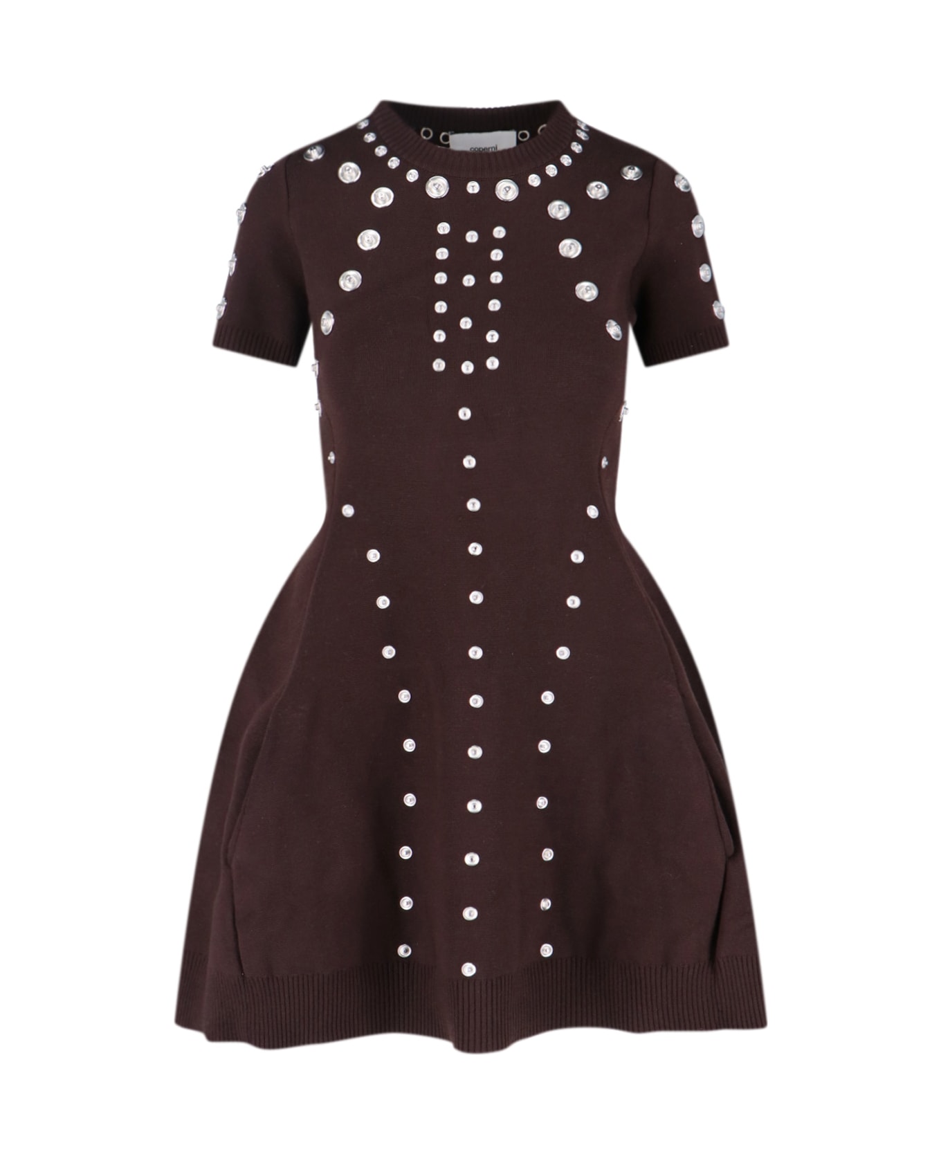Coperni 
snap
 Midi Dress - Brown
