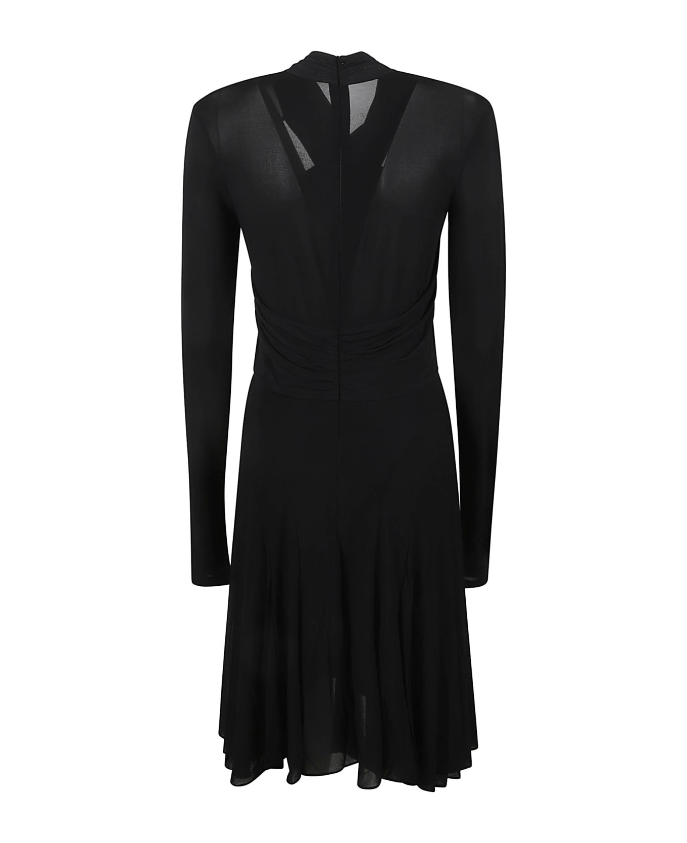 Isabel Marant Payton Cut-out Long Sleeved Asymmetric Dress - Black