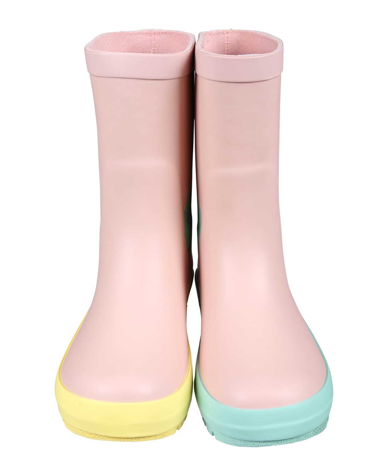Stella McCartney Kids Pink Rain Boots For Girl With Unicorns - Pink