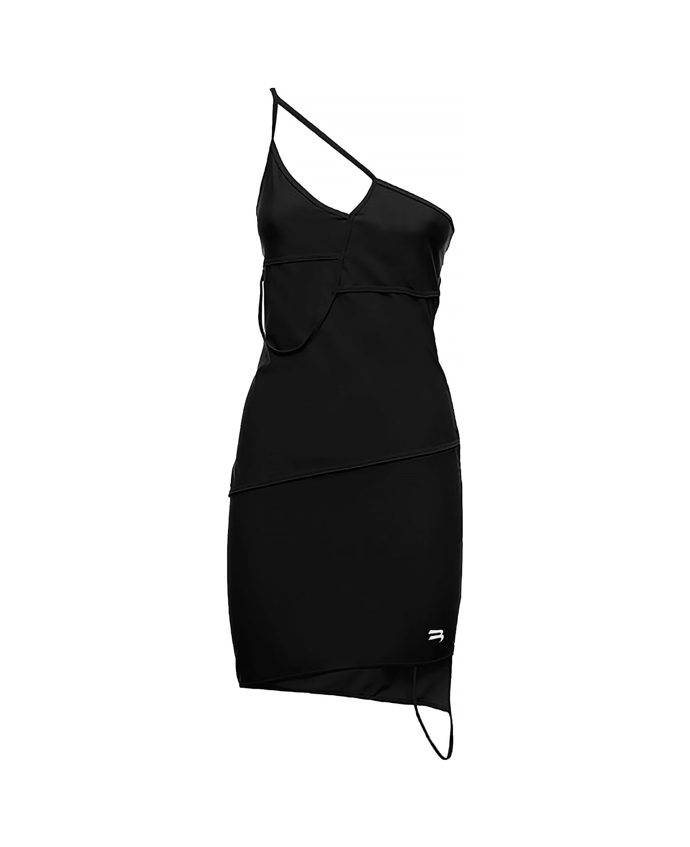 Koopje Mand gebouw Black Asymmetrical Dress In Matte Spandex Balenciaga Woman | italist,  ALWAYS LIKE A SALE