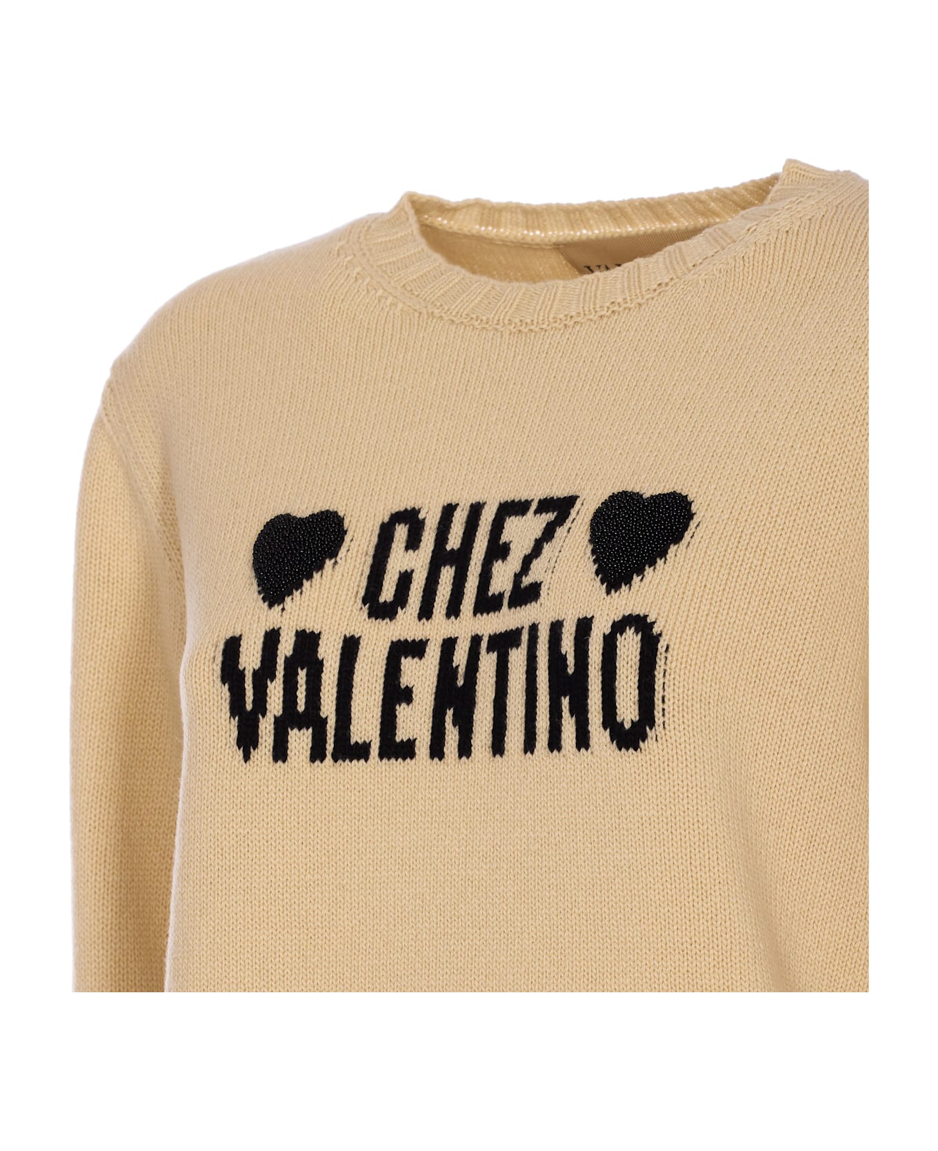 Valentino Garavani Chez Valentino Logo Sweater - Beige