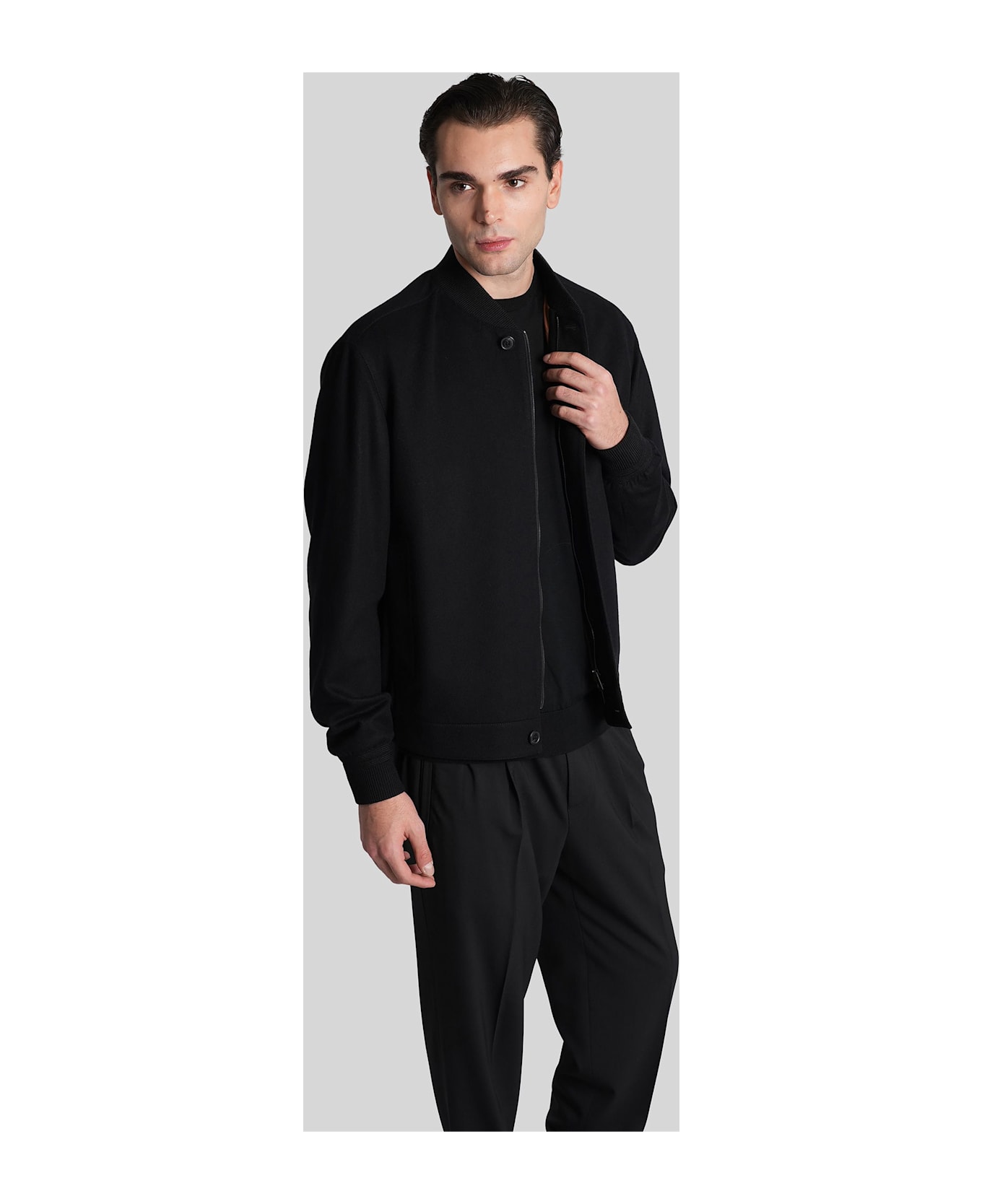Zegna Knitwear In Black Wool - black