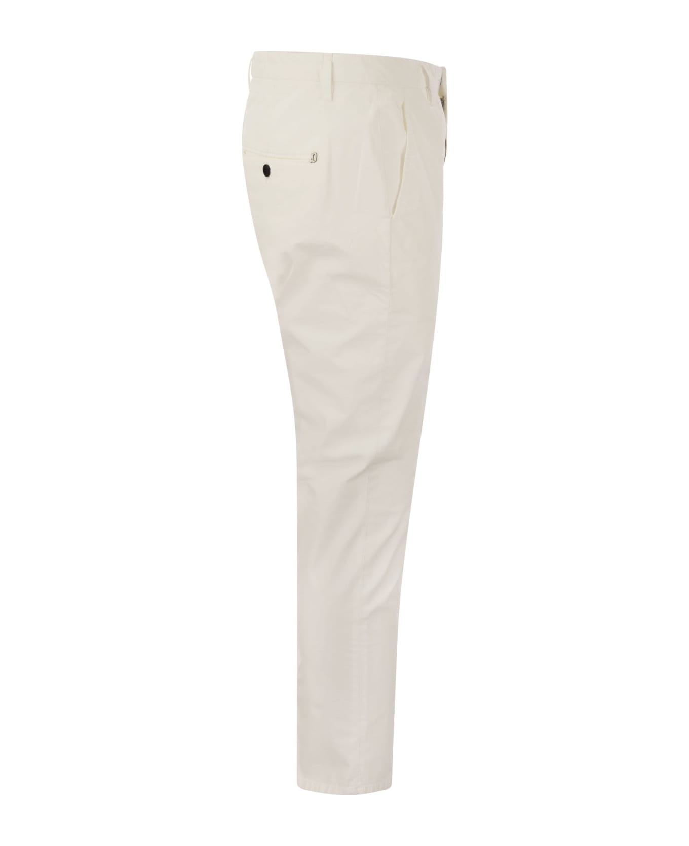 Dondup Alfredo - Slim-fit Cotton Trousers - White