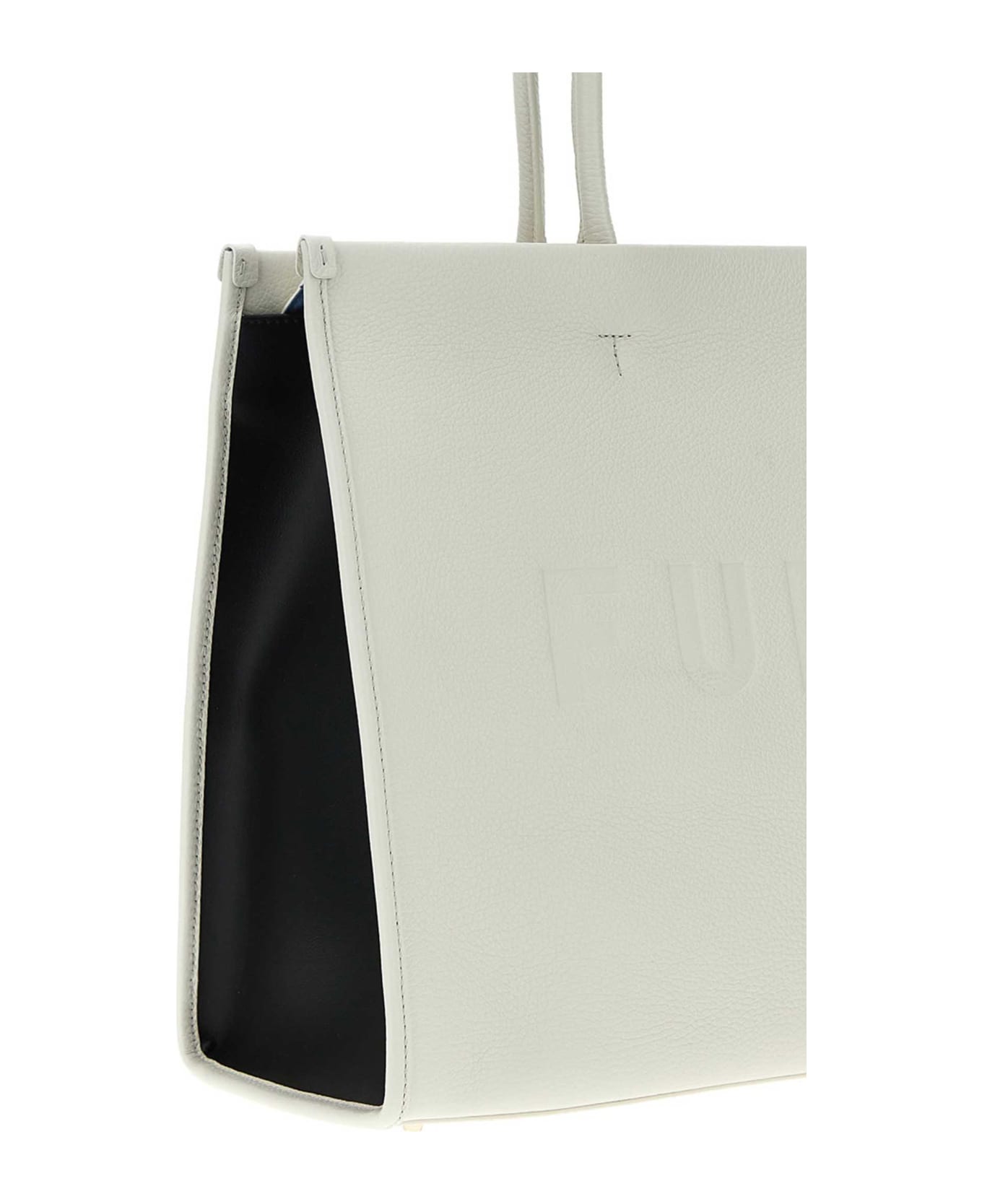 Furla 'opportunity L' Shopping Bag - White/Black トートバッグ