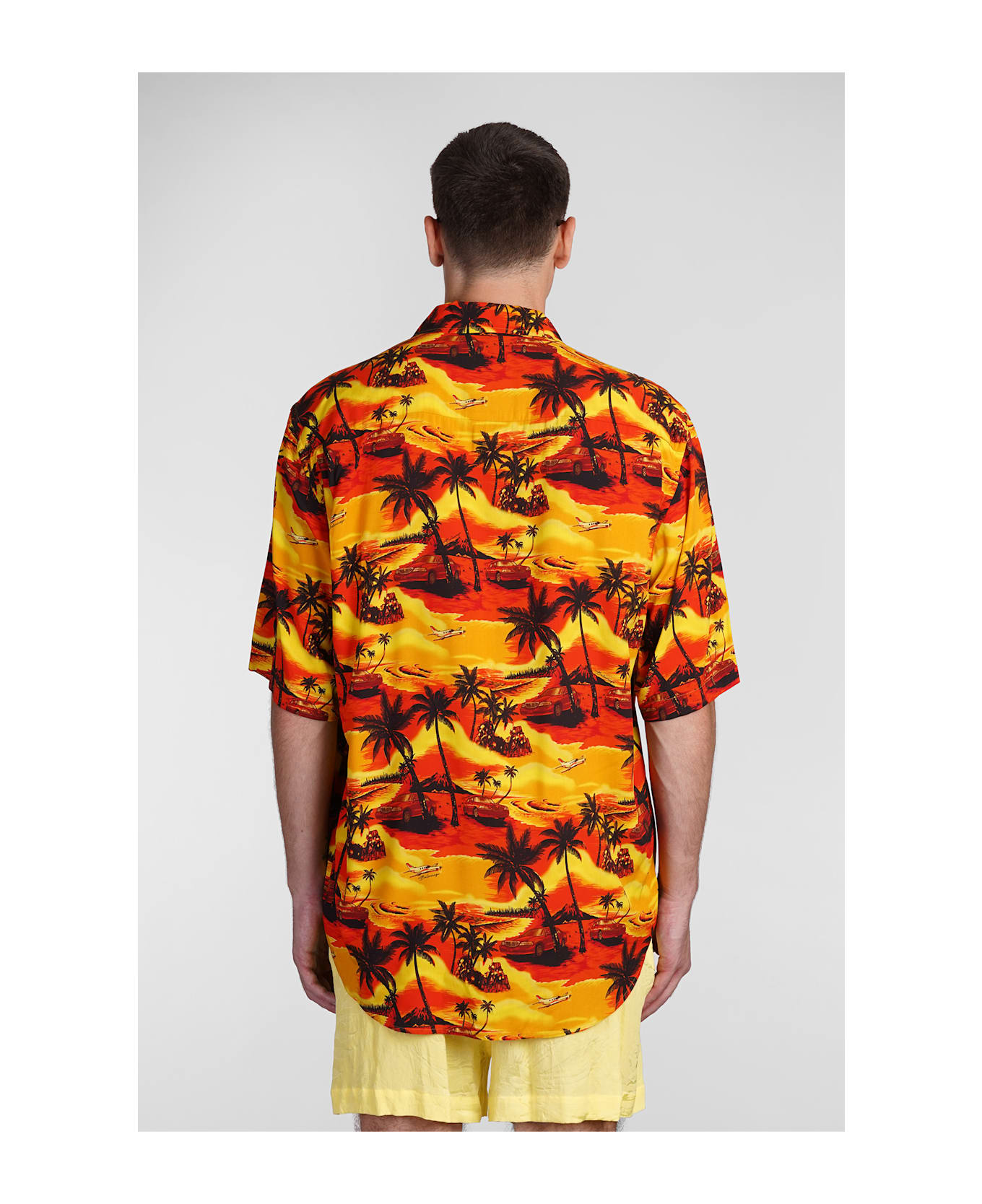 Balenciaga Shirt In Orange Viscose - orange