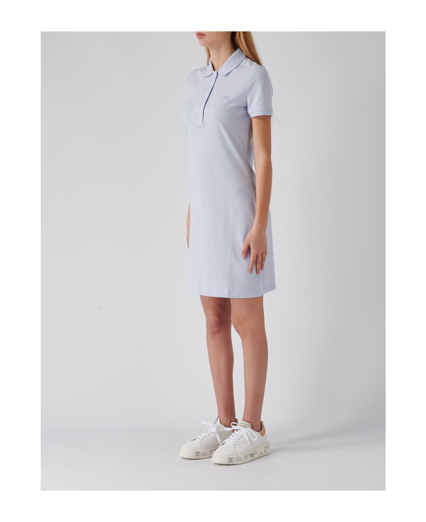 Lacoste Cotton Dress - CERULEO